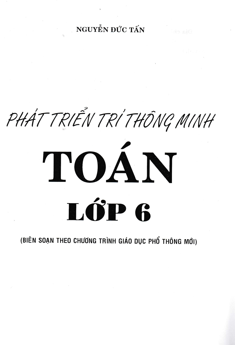 Phat Trien Tri Thong Minh Toan Lop 6 - Ảnh 2