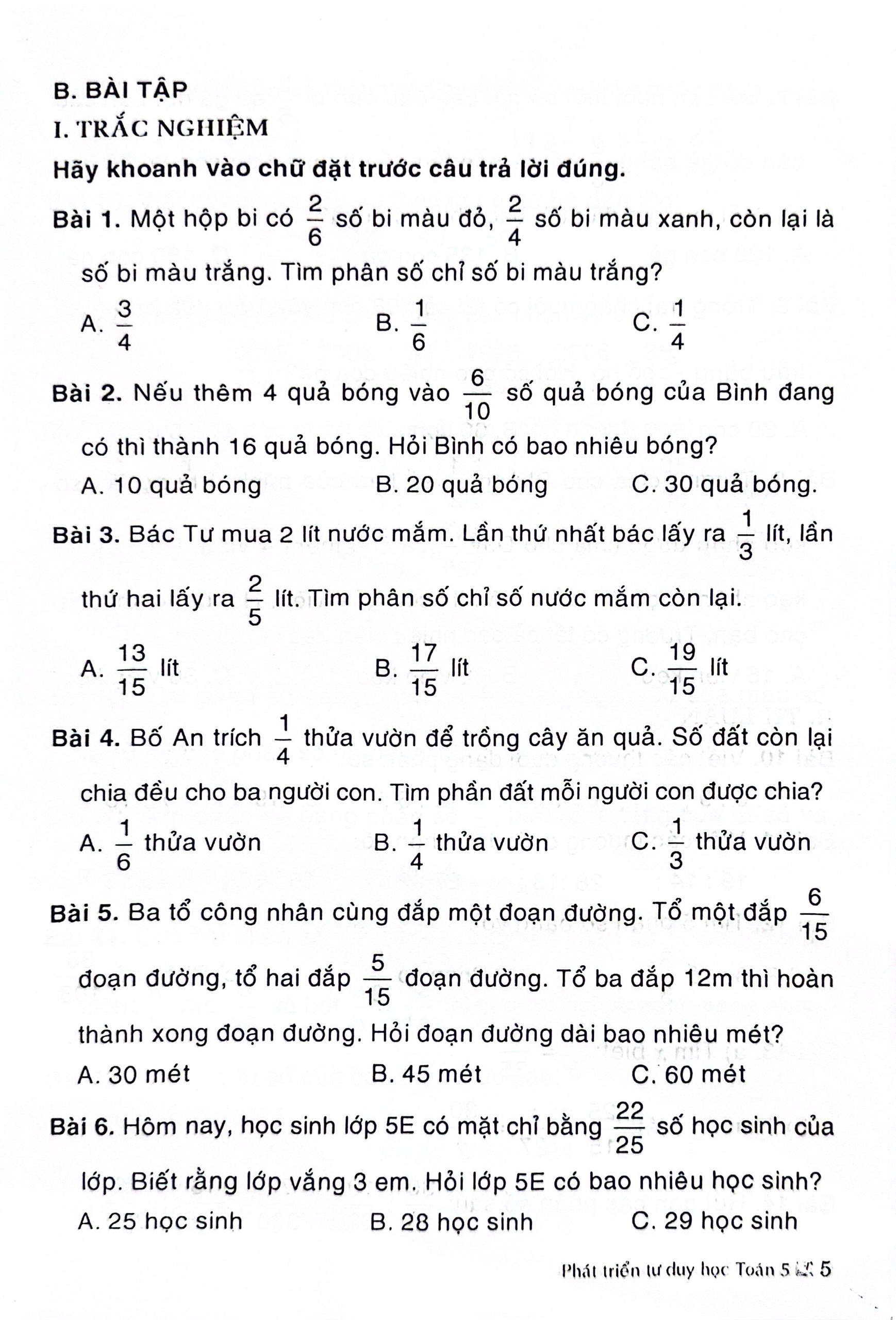 phát triển tư duy học toán 5 (theo chương trình gdpt mới) - Ảnh 5