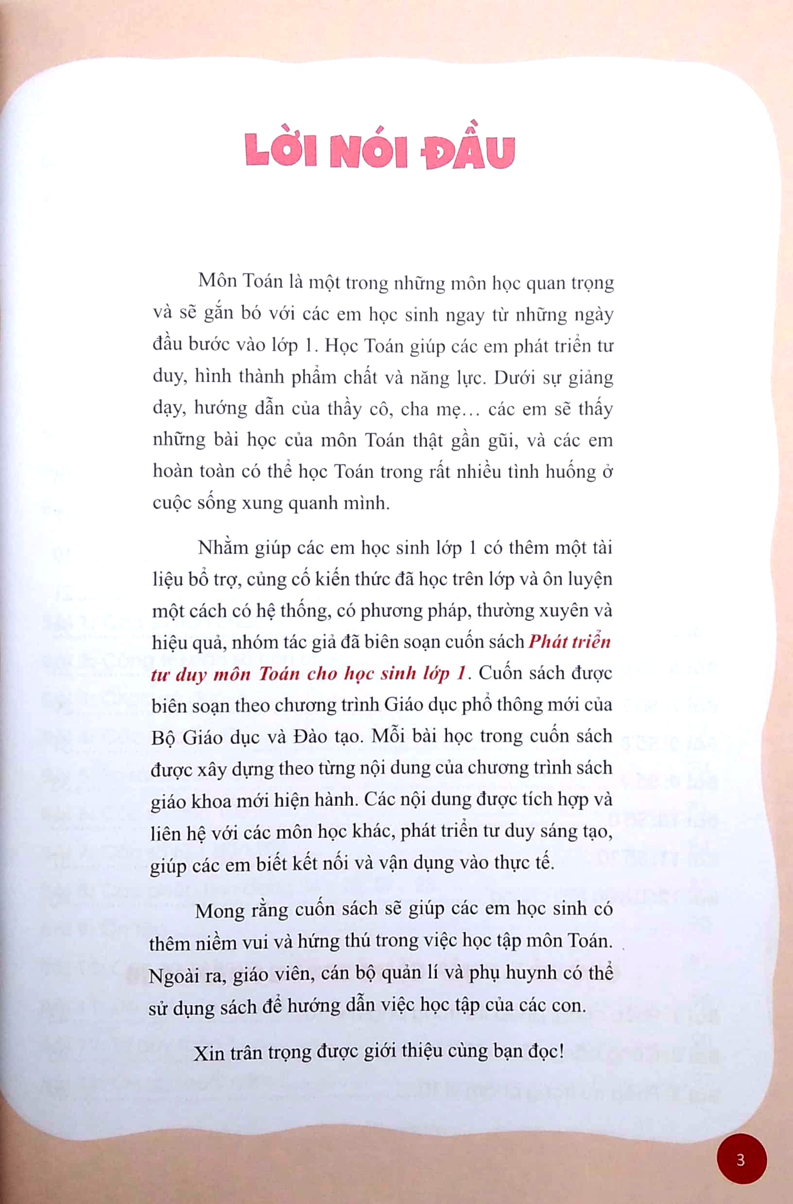 phát triển tư duy môn toán cho học sinh lớp 1 - Ảnh 2