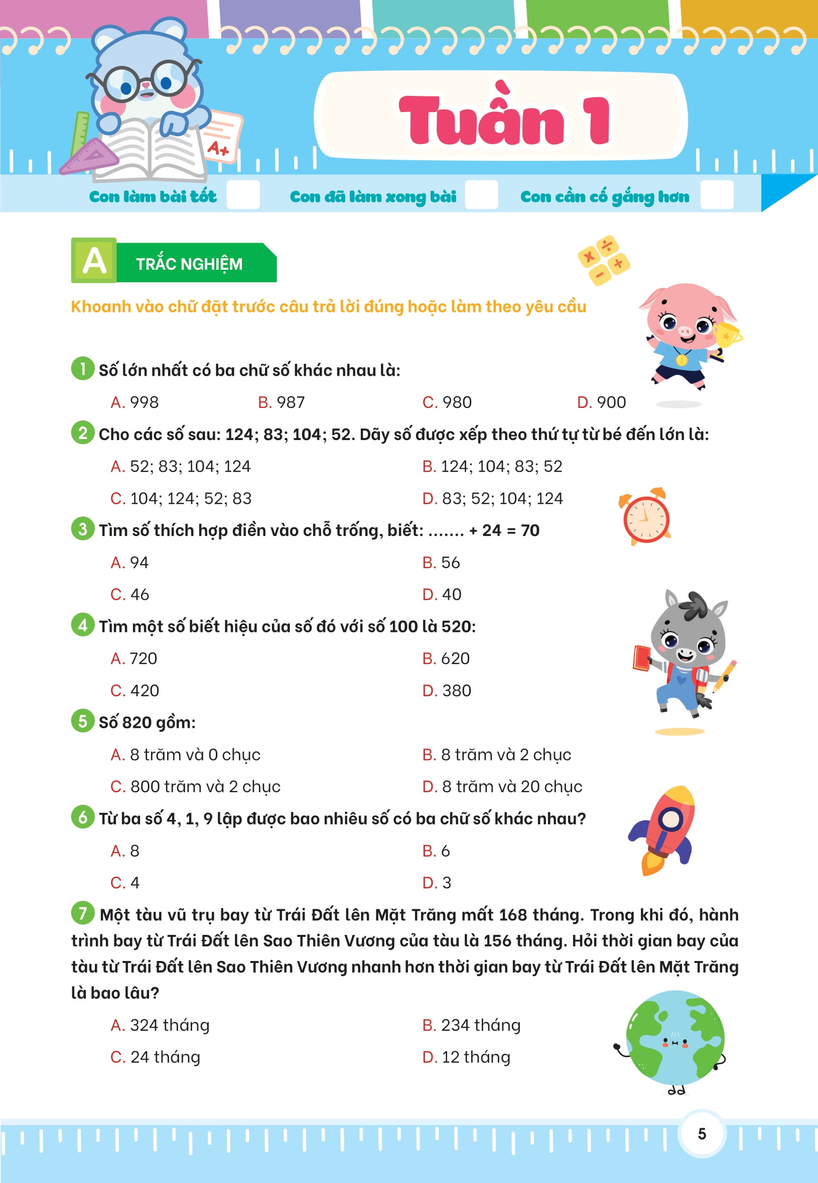 Bộ Phiếu Bài Tập Củng Cố Toán Theo Tuần 3 - Ảnh 13