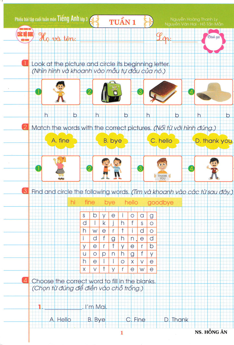 phiếu bài tập cuối tuần môn tiếng anh - lớp 3 - Ảnh 2