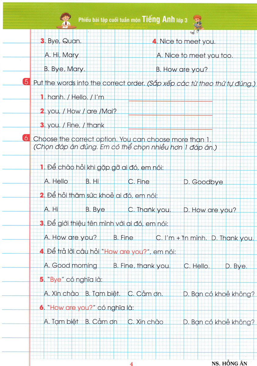 phiếu bài tập cuối tuần môn tiếng anh - lớp 3 - Ảnh 5