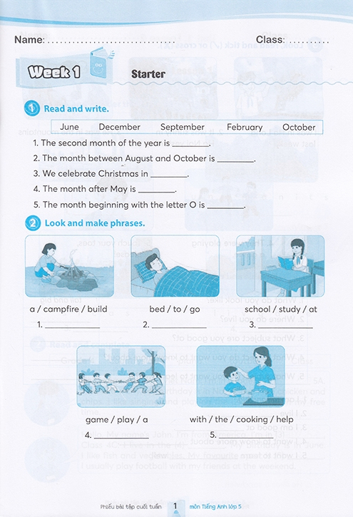 phiếu bài tập cuối tuần môn tiếng anh lớp 5 (kết nối) - Ảnh 3