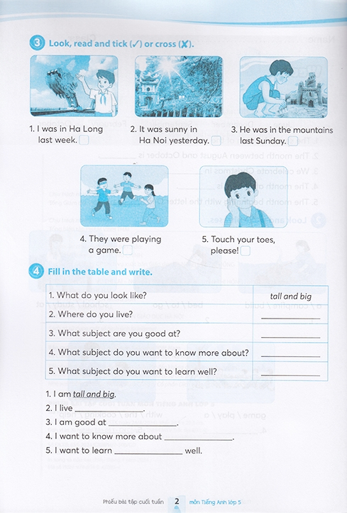 phiếu bài tập cuối tuần môn tiếng anh lớp 5 (kết nối) - Ảnh 4