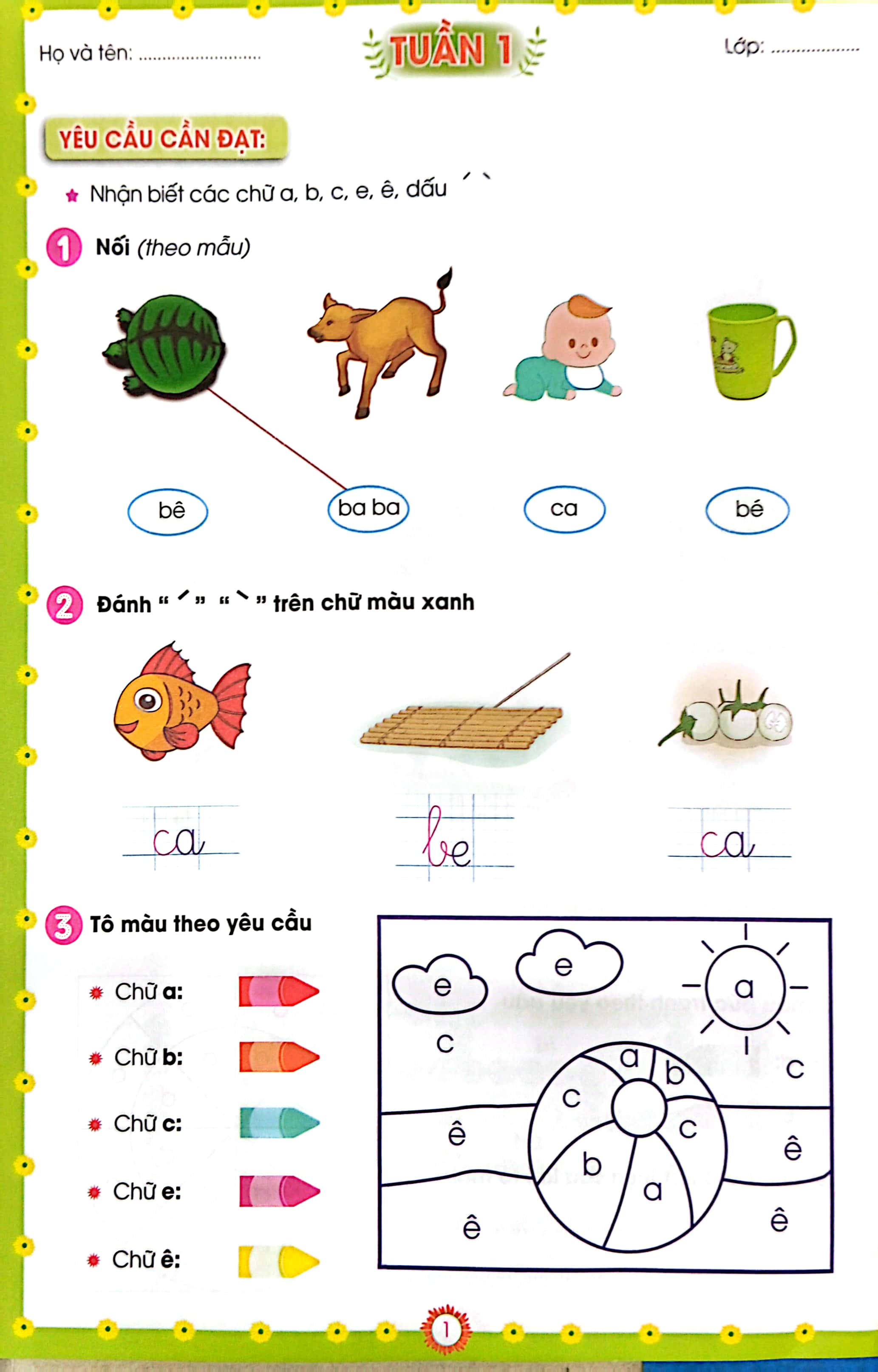 phiếu bài tập cuối tuần môn tiếng việt 1 (kết nối - 2022) - Ảnh 4