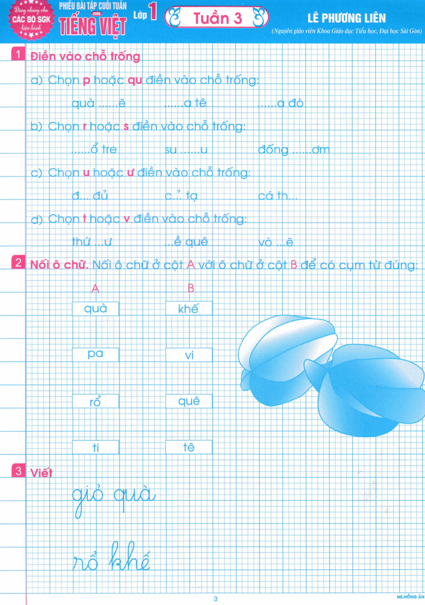 Phiếu Bài Tập Cuối Tuần Môn Tiếng Việt Lớp 1 - Ảnh 2