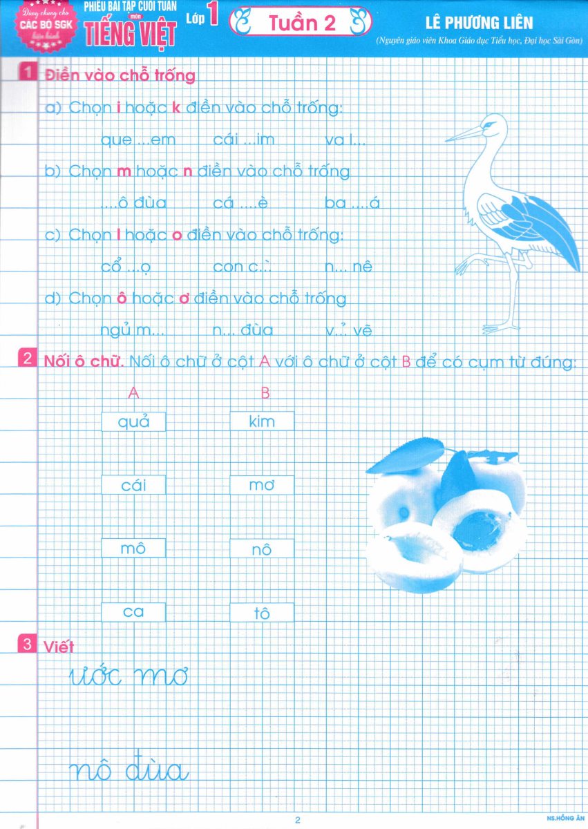 Phiếu Bài Tập Cuối Tuần Môn Tiếng Việt Lớp 1 - Ảnh 4