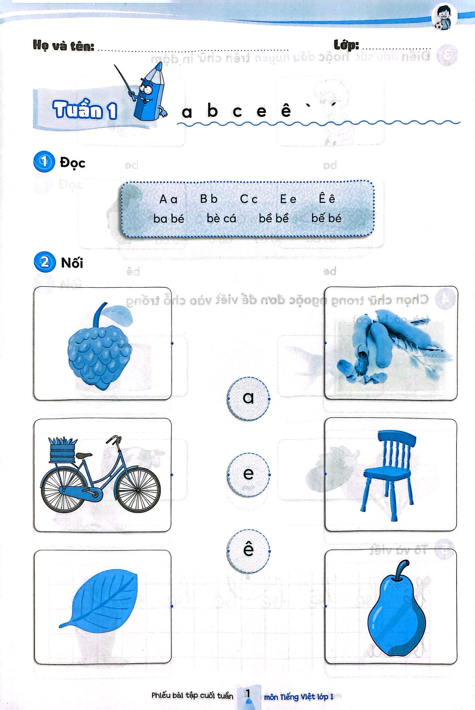 phiếu bài tập cuối tuần môn tiếng việt lớp 1 (kết nối) - Ảnh 3