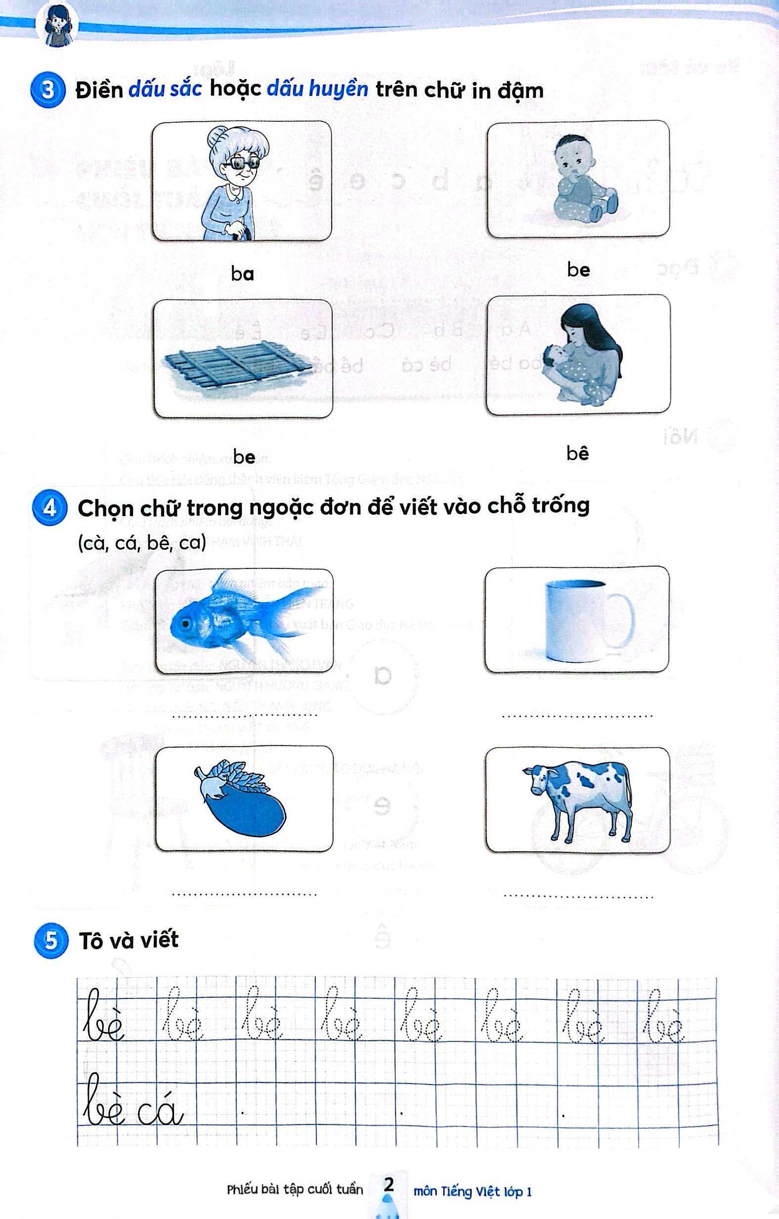 phiếu bài tập cuối tuần môn tiếng việt lớp 1 (kết nối) - Ảnh 4