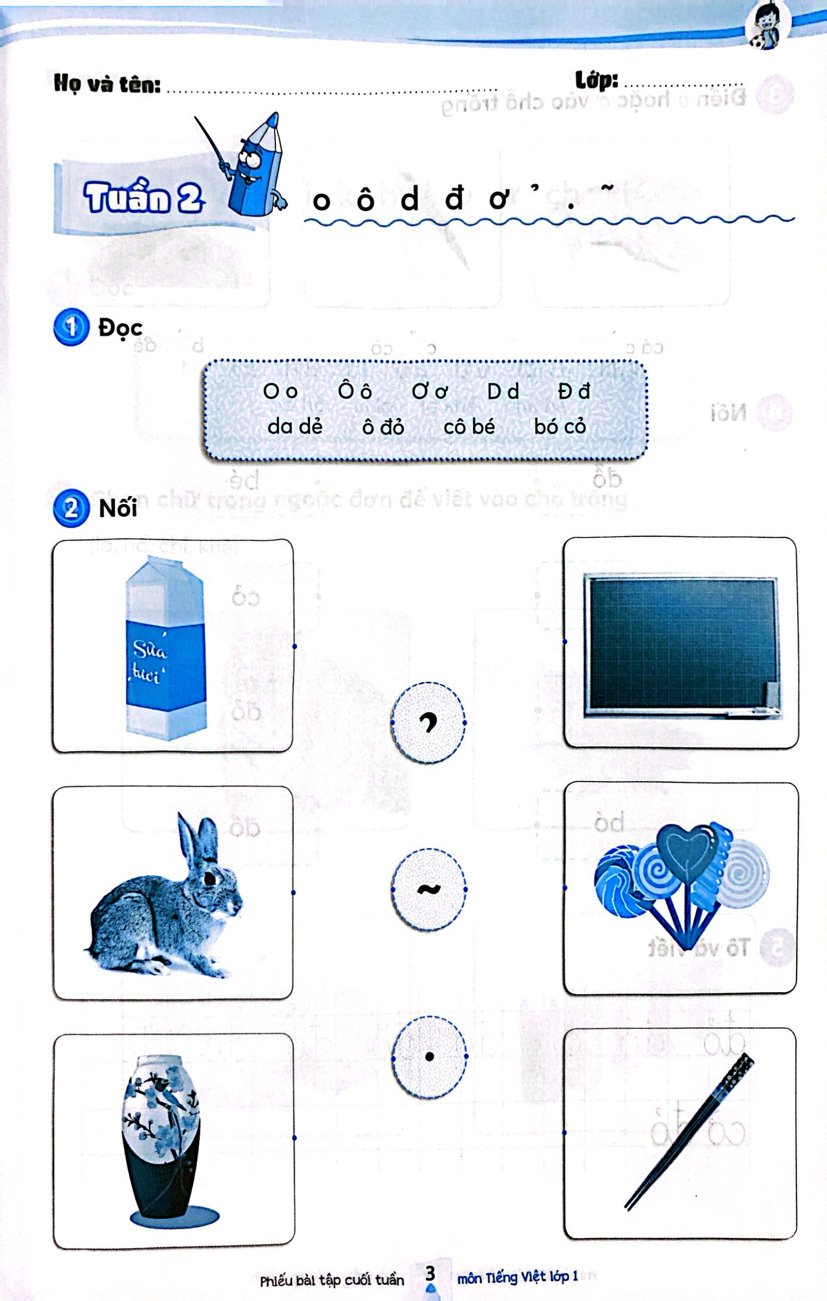 phiếu bài tập cuối tuần môn tiếng việt lớp 1 (kết nối) - Ảnh 5