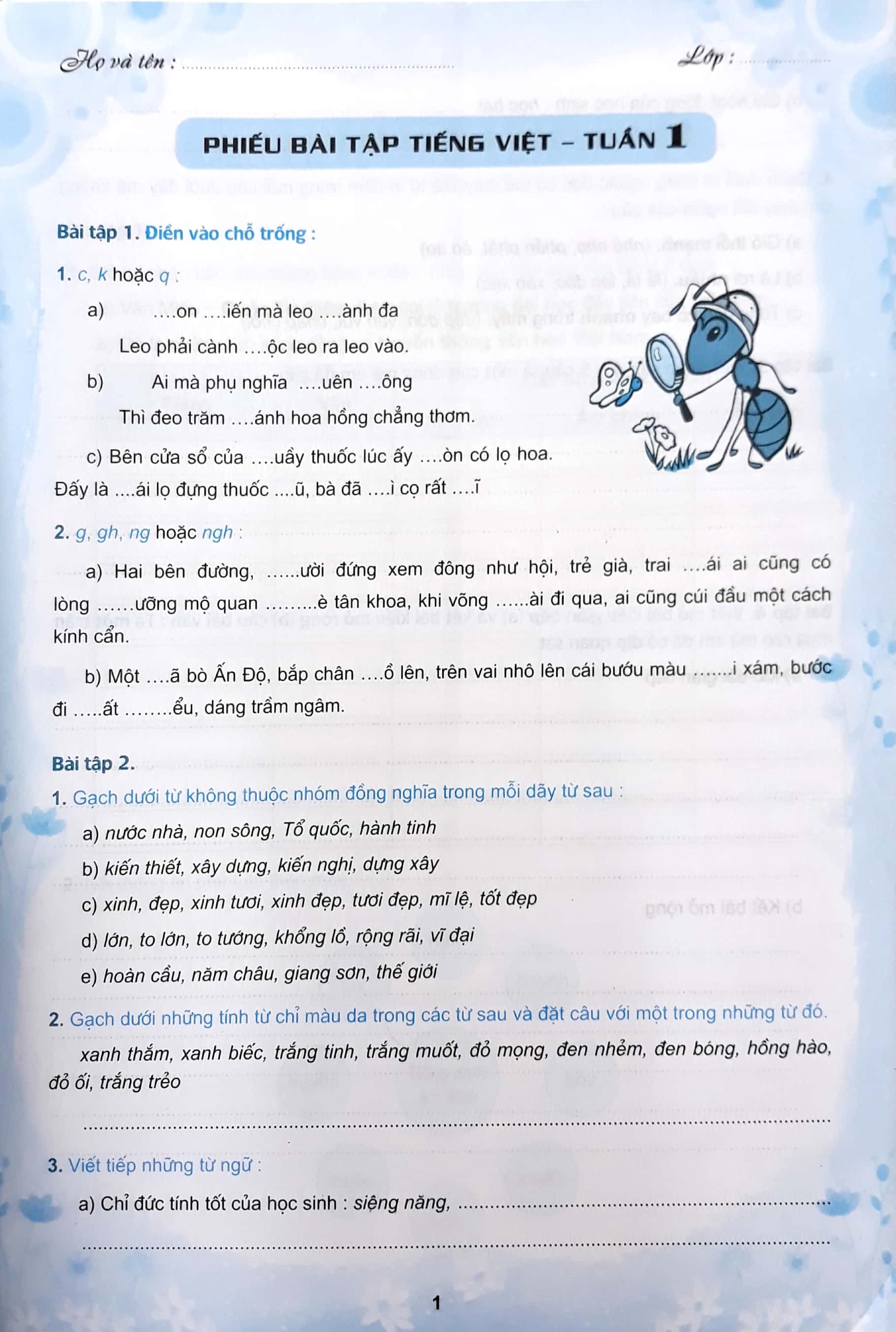 phiếu bài tập cuối tuần môn tiếng việt lớp 5 (2020) - Ảnh 3