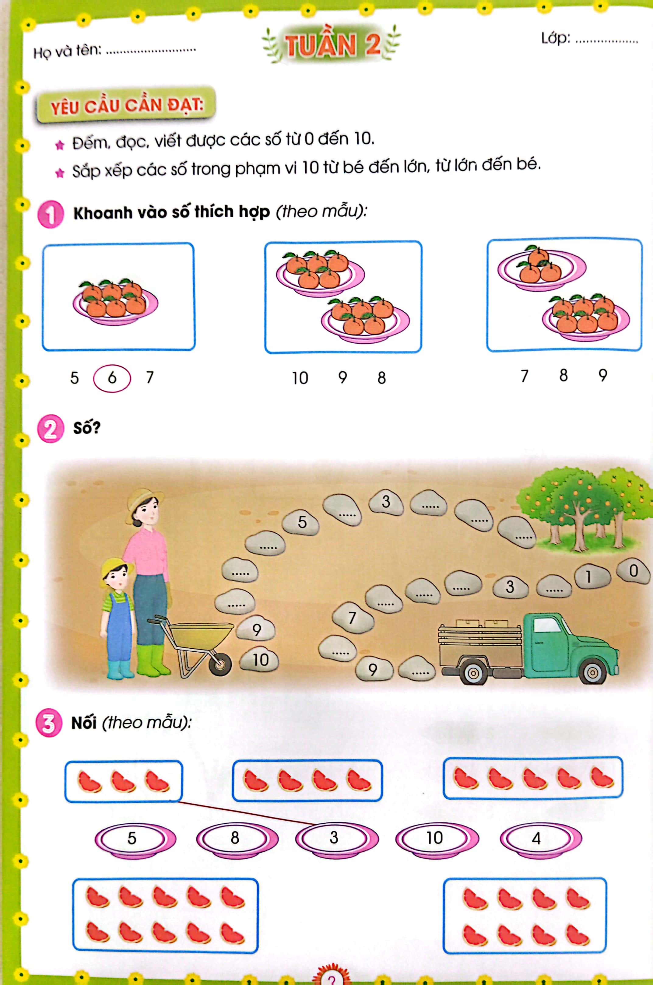 phiếu bài tập cuối tuần môn toán 1 (kết nối - 2022) - Ảnh 4