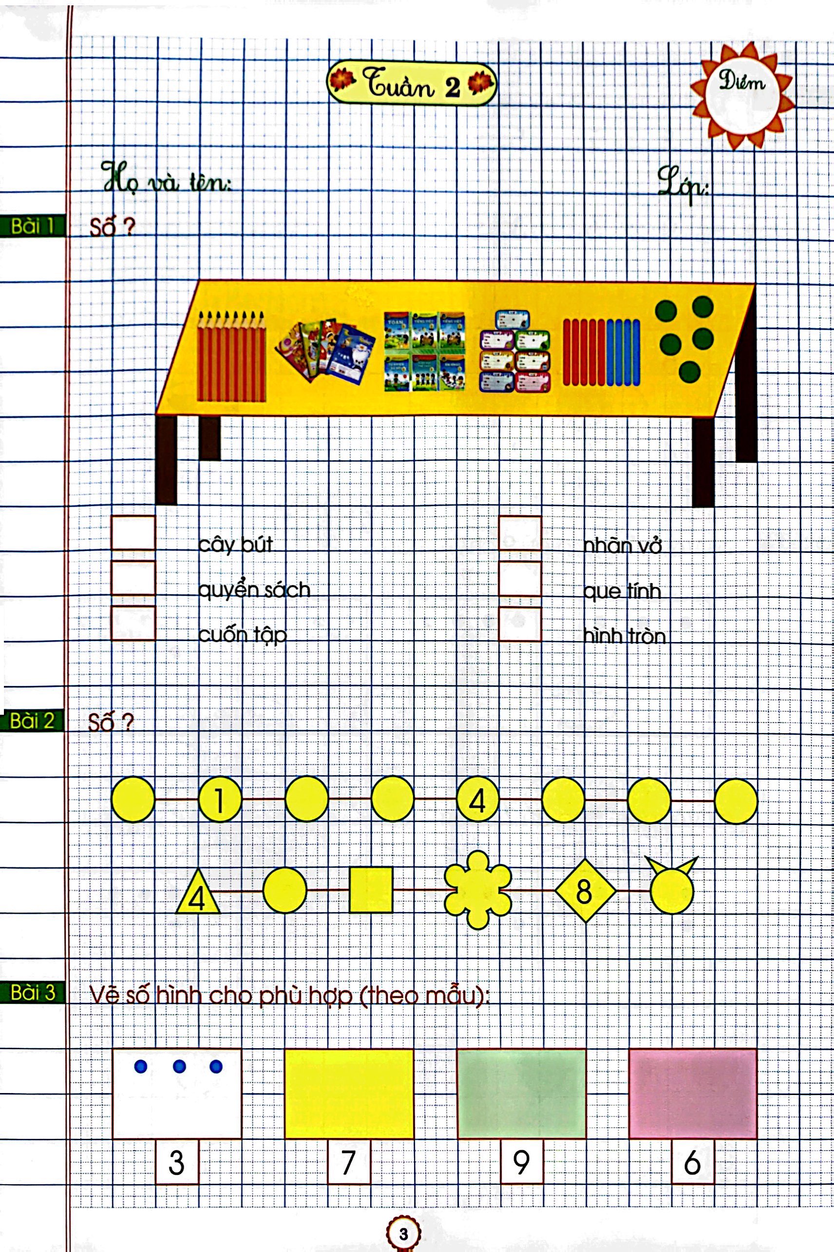 phiếu bài tập cuối tuần - môn toán lớp 1 (bộ sách: cánh diều) - Ảnh 4
