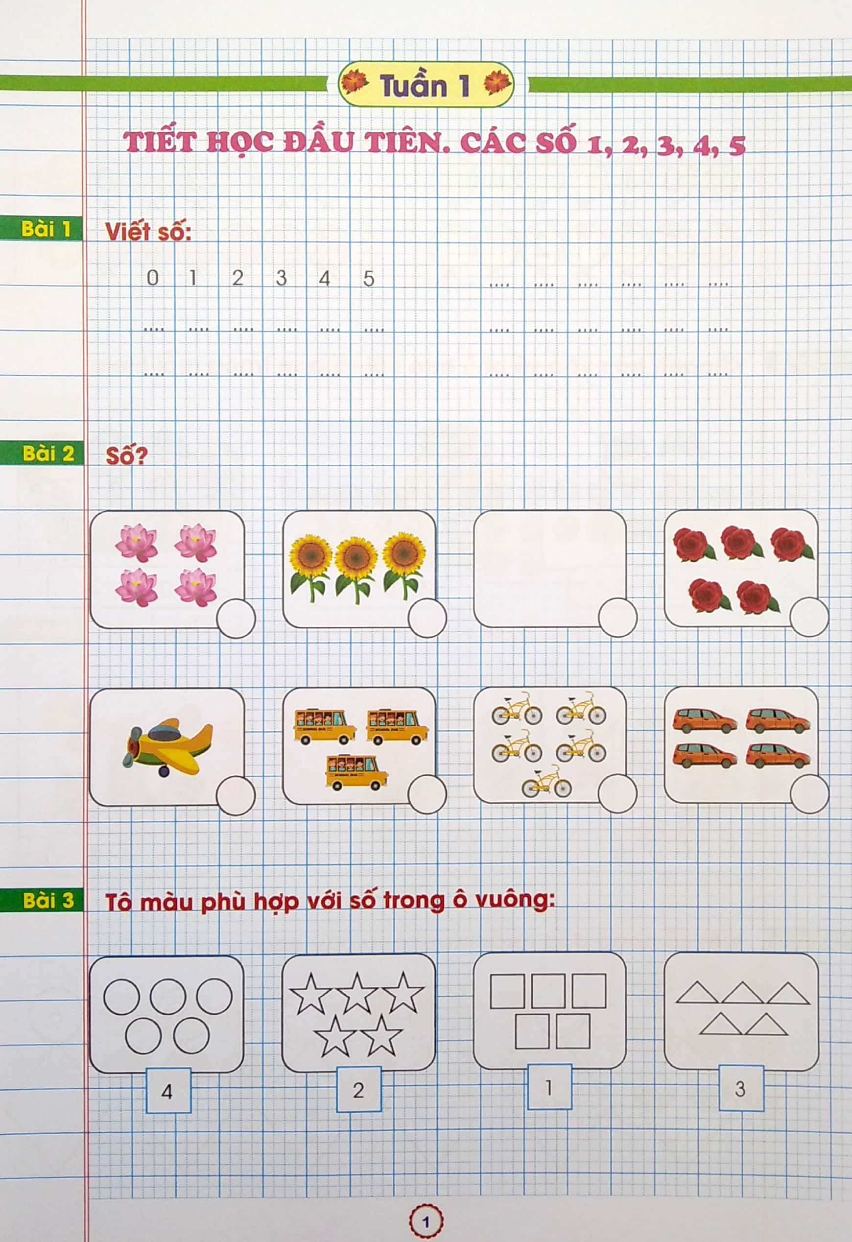 phiếu bài tập cuối tuần - môn toán lớp 1 (theo kết nối tri thức với cuộc sống) - Ảnh 3