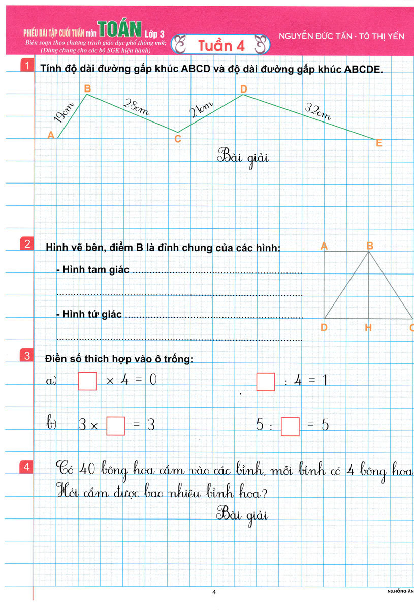 phiếu bài tập cuối tuần môn toán - lớp 3 - Ảnh 5