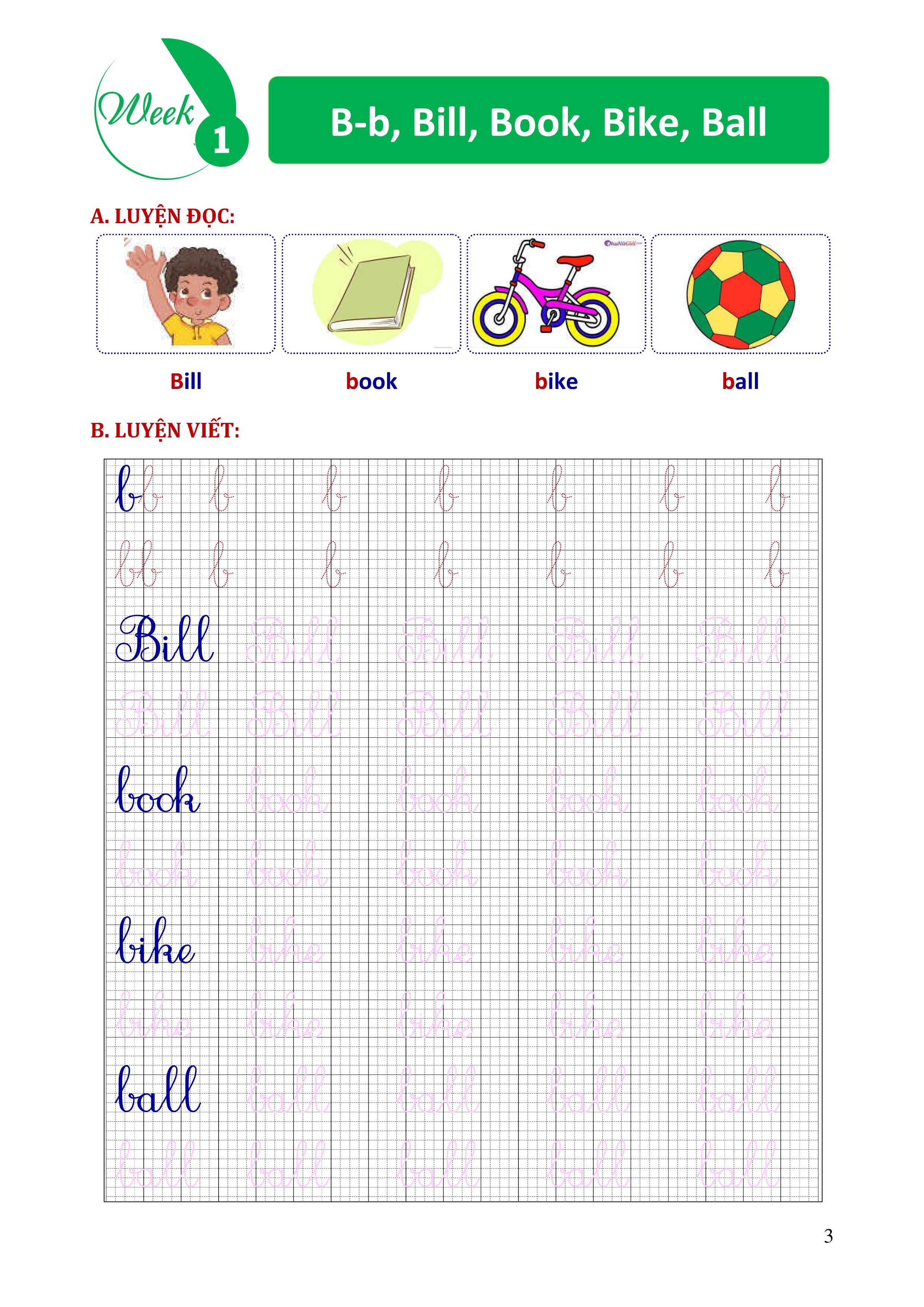 phiếu bài tập cuối tuần tiếng anh 1 - Ảnh 4