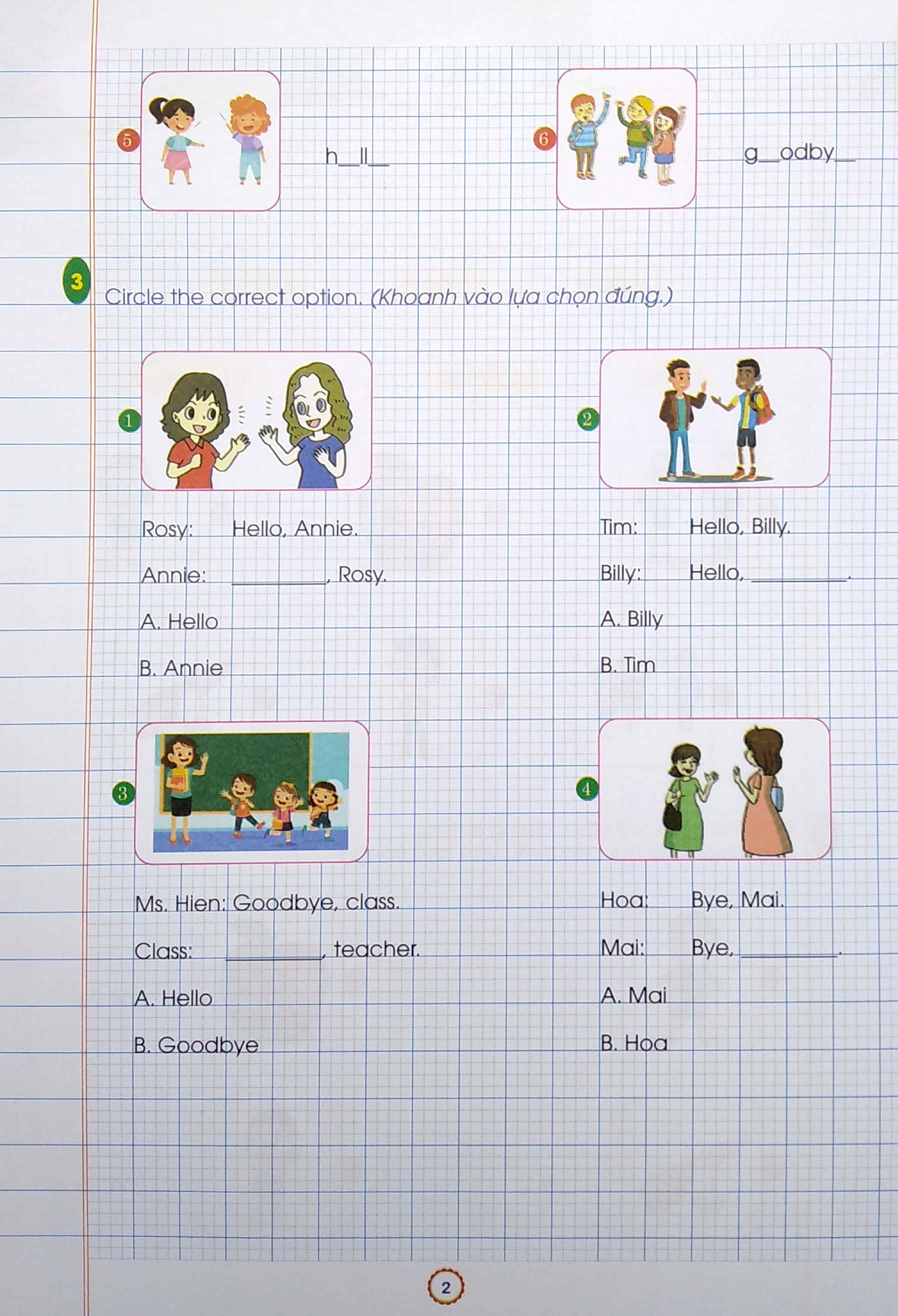 phiếu bài tập cuối tuần tiếng anh 1 (theo family and friends 1 - national edition) - Ảnh 4