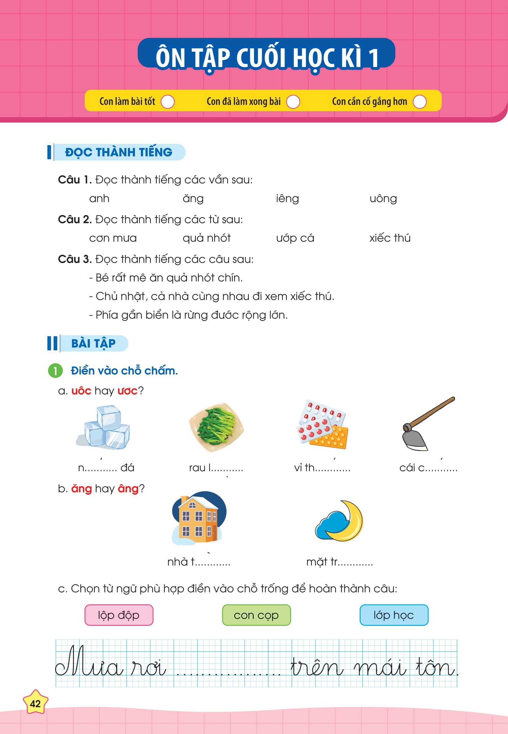 phiếu bài tập cuối tuần tiếng việt 1 - Ảnh 11