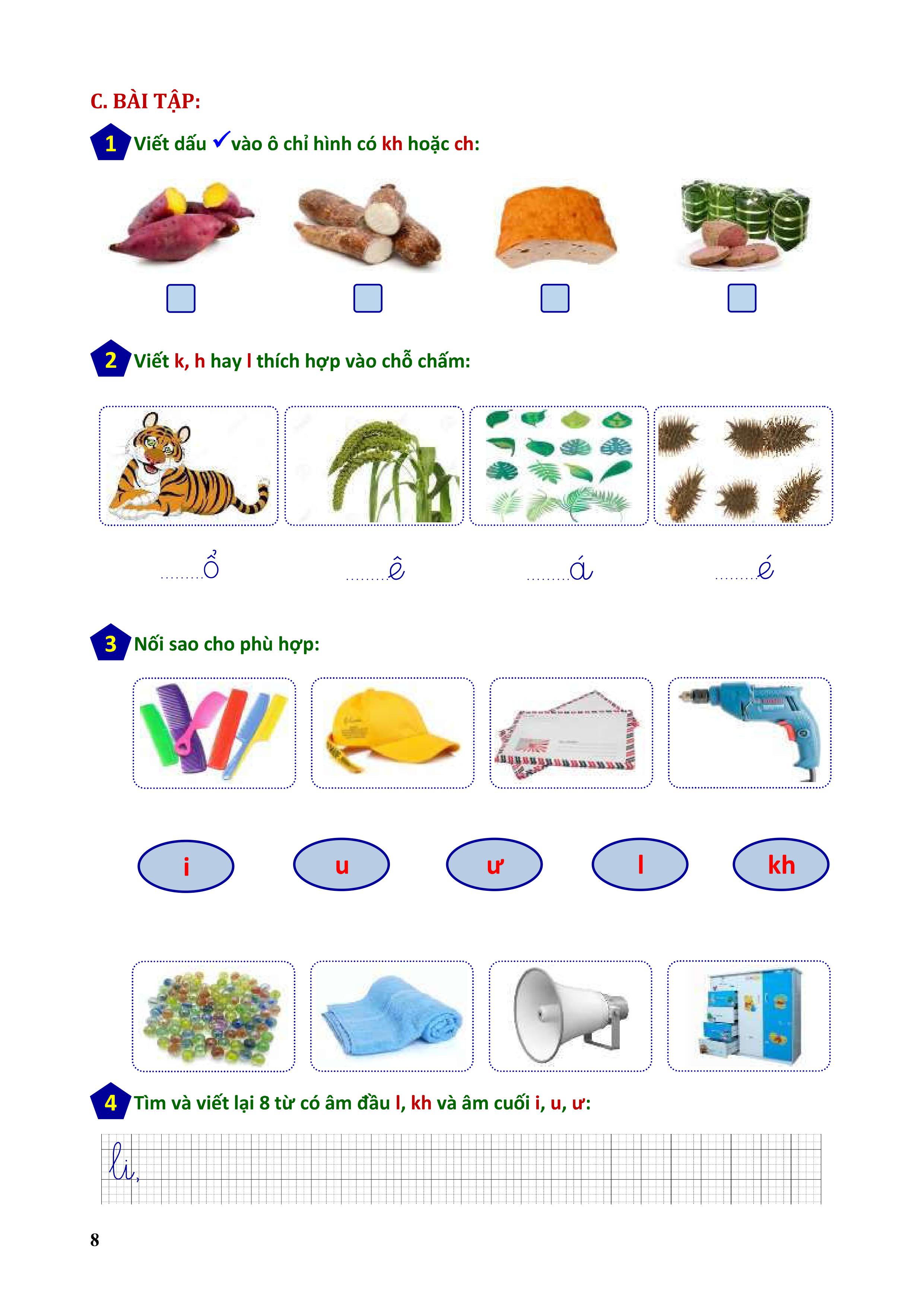 phiếu bài tập cuối tuần tiếng việt 1 - Ảnh 8