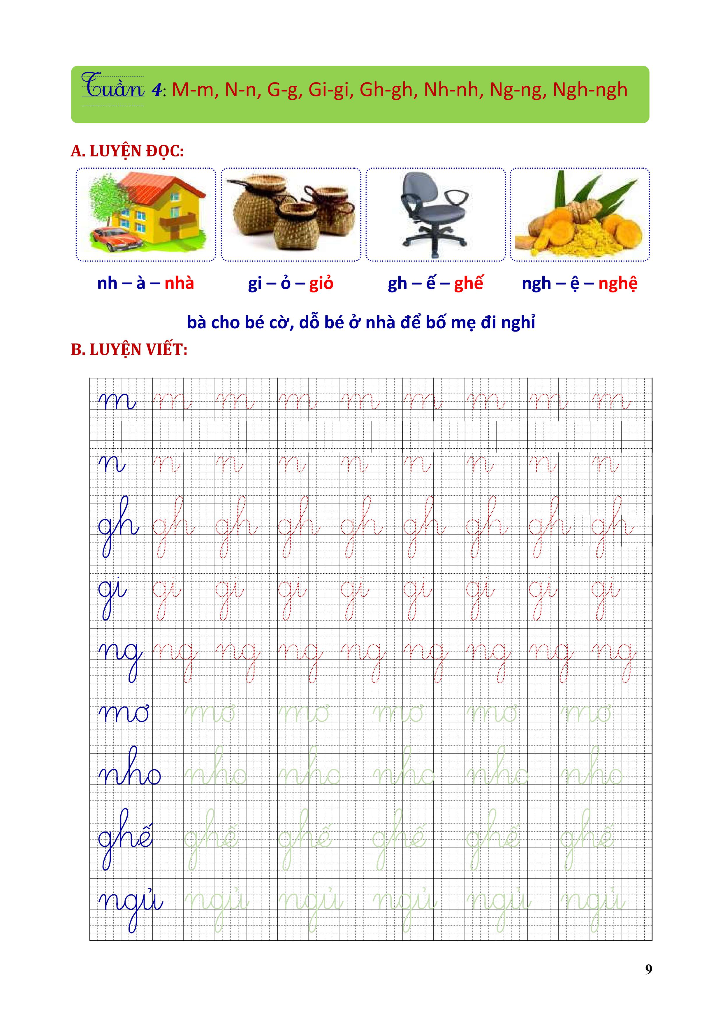 phiếu bài tập cuối tuần tiếng việt 1 - Ảnh 9