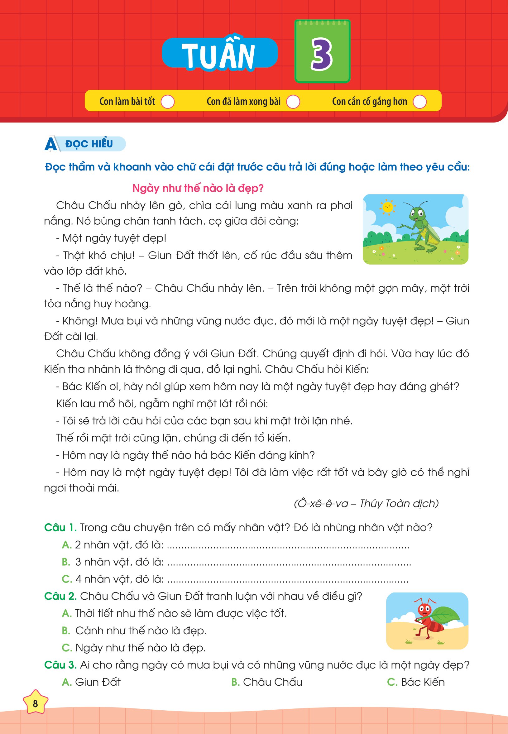 phiếu bài tập cuối tuần tiếng việt 3 - Ảnh 9