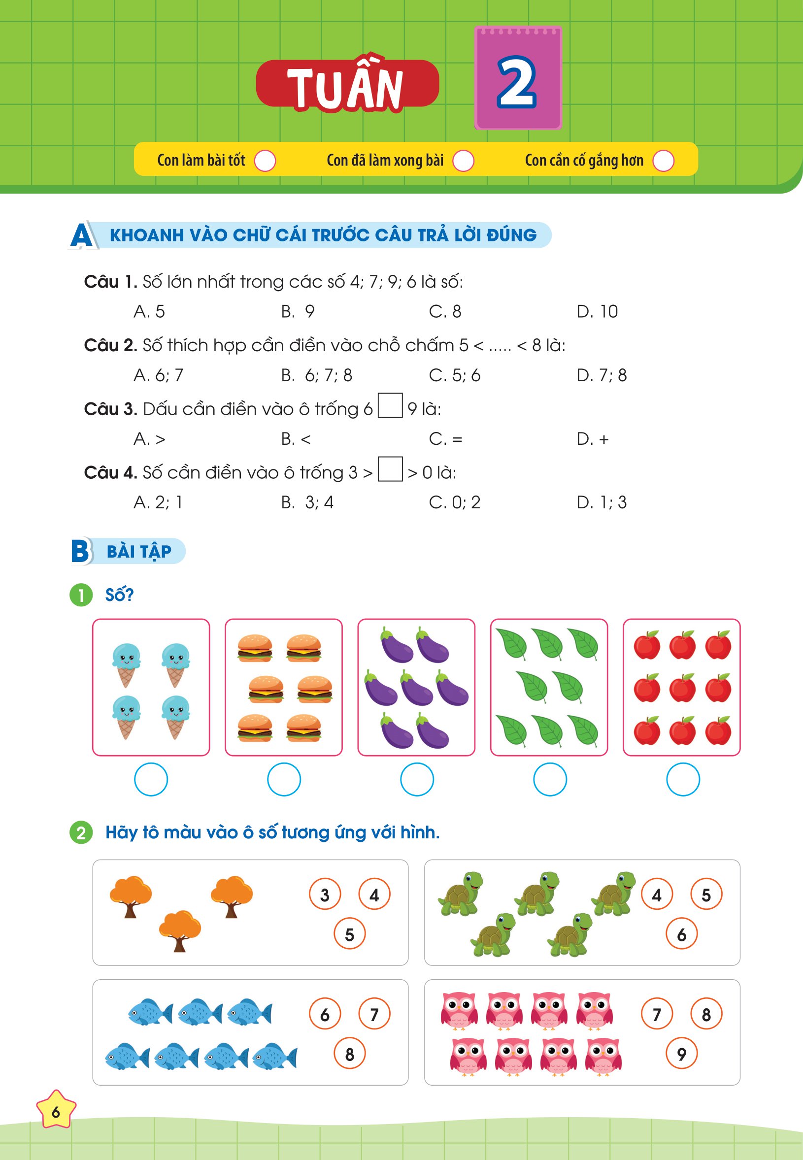 phiếu bài tập cuối tuần toán 1 - Ảnh 7