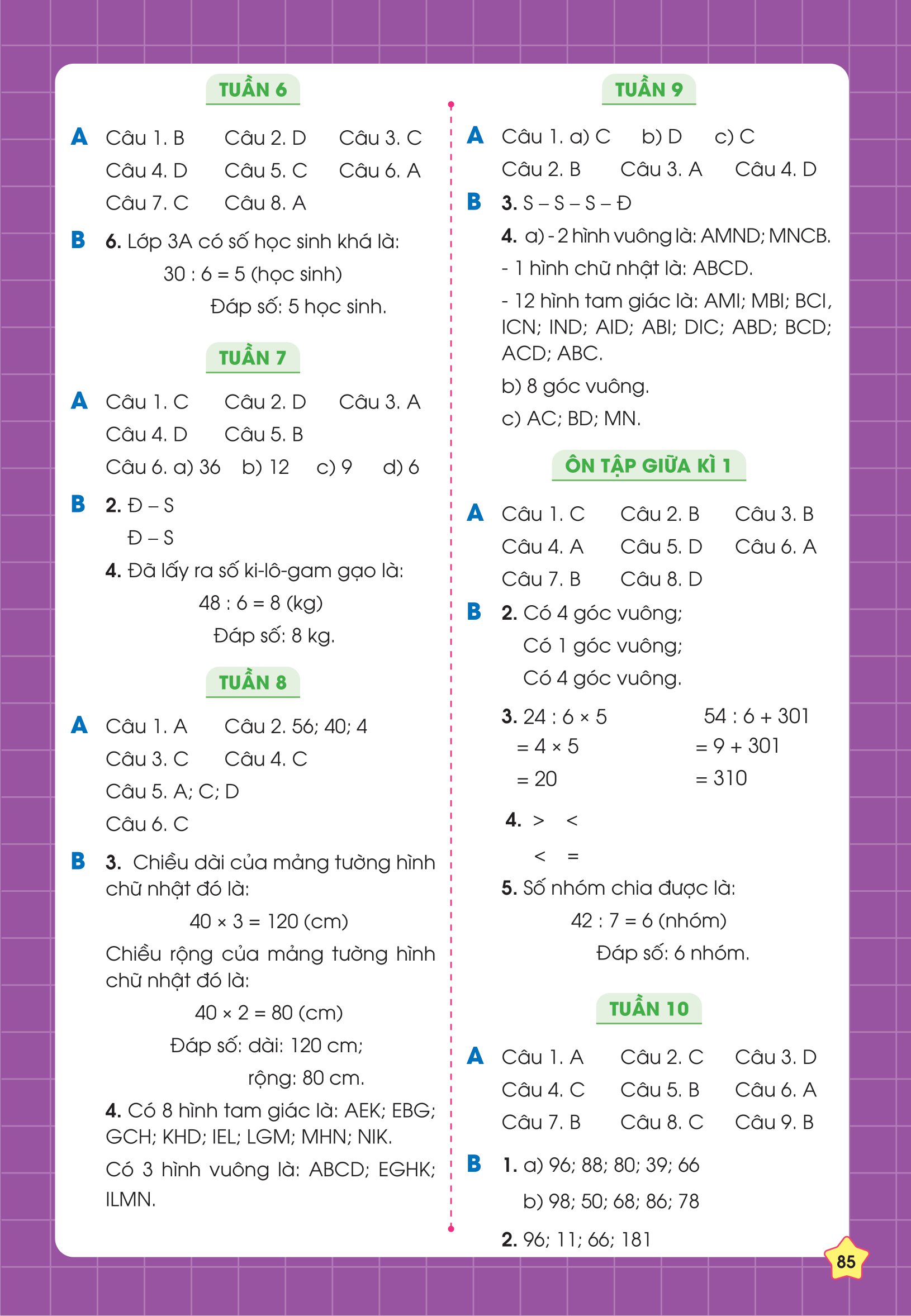 phiếu bài tập cuối tuần toán 3 - Ảnh 12