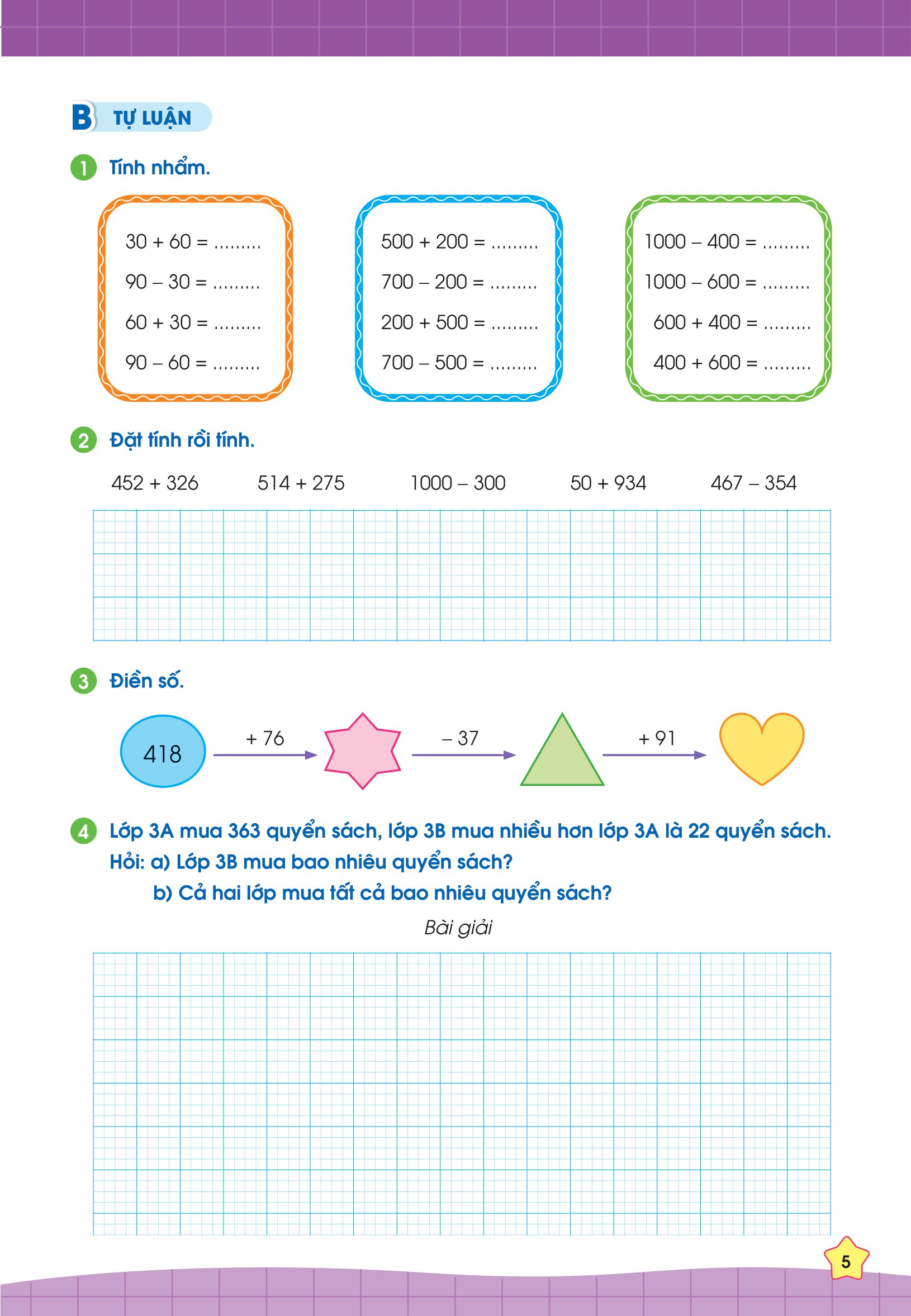 phiếu bài tập cuối tuần toán 3 - Ảnh 6