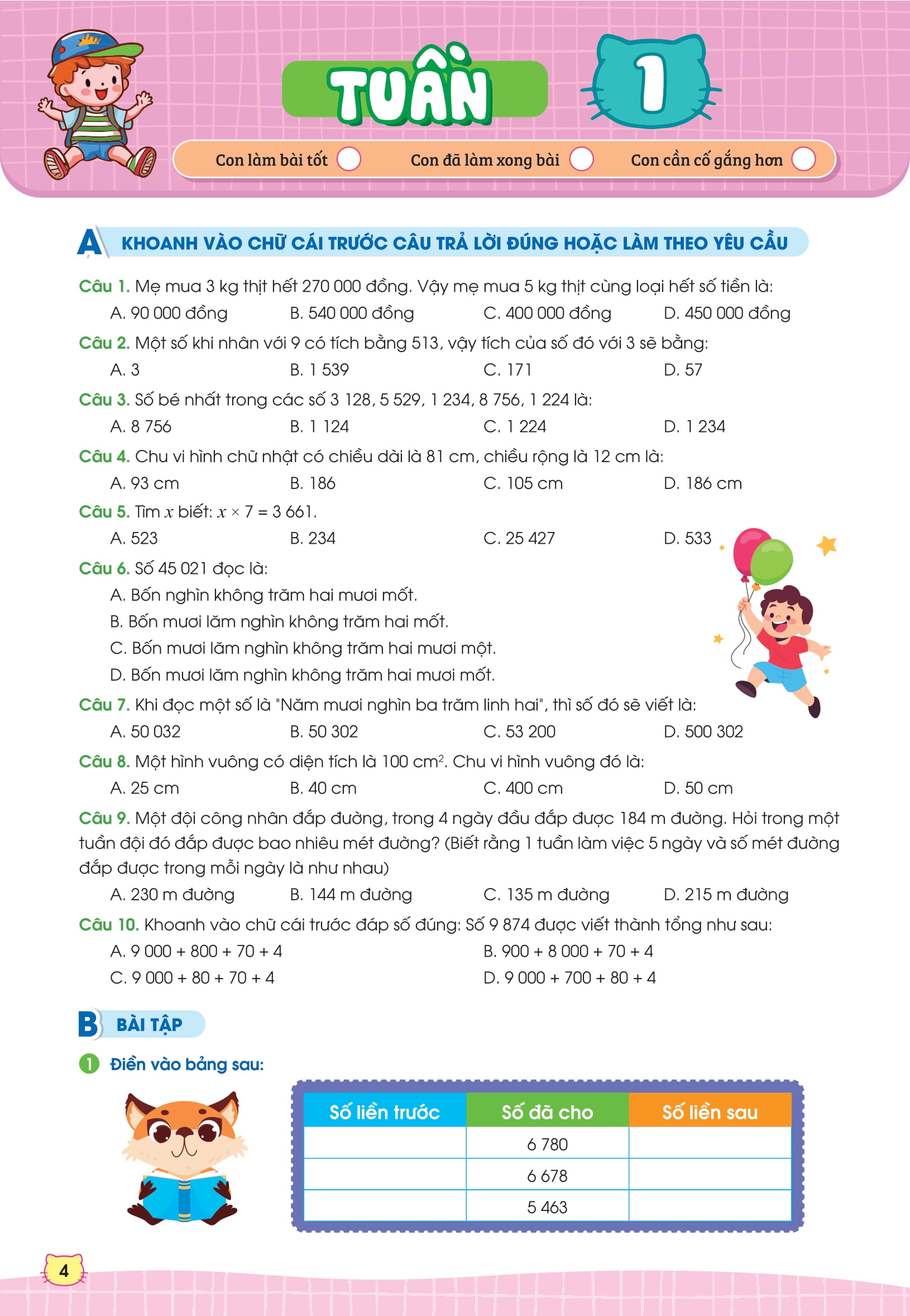 phiếu bài tập cuối tuần toán 4 - Ảnh 6