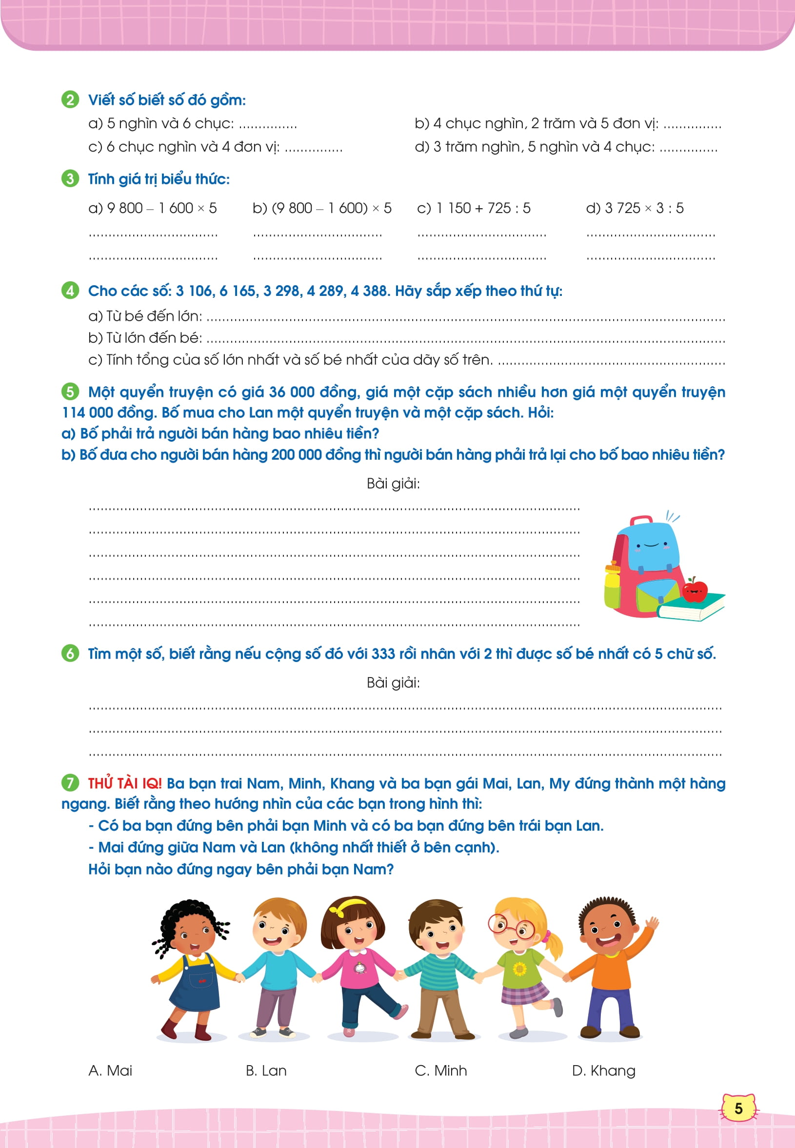 phiếu bài tập cuối tuần toán 4 - Ảnh 7