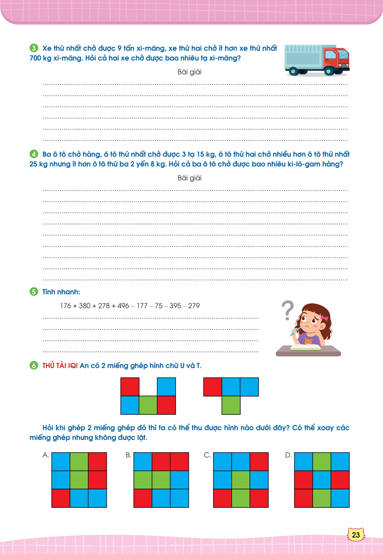 phiếu bài tập cuối tuần toán 4 - Ảnh 9