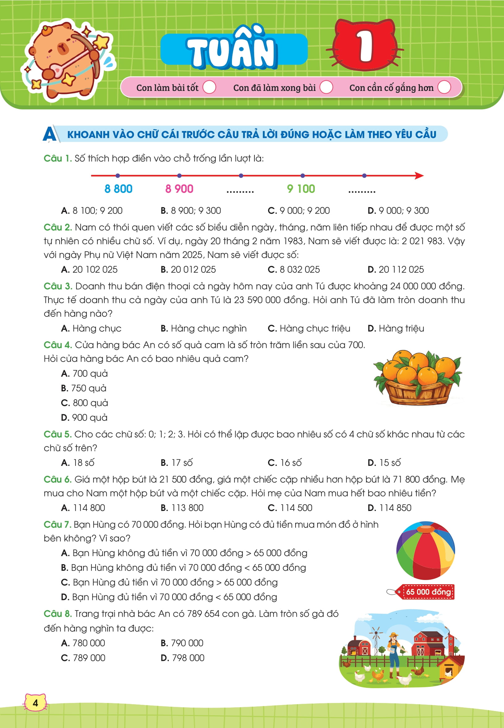 Phiếu Bài Tập Cuối Tuần Toán 5 - Ảnh 5