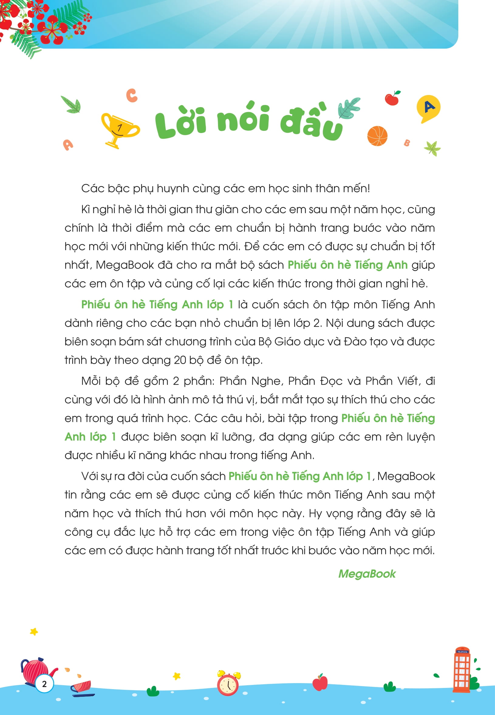 Phiếu Ôn Hè Tiếng Anh Lớp 1 - Ảnh 3