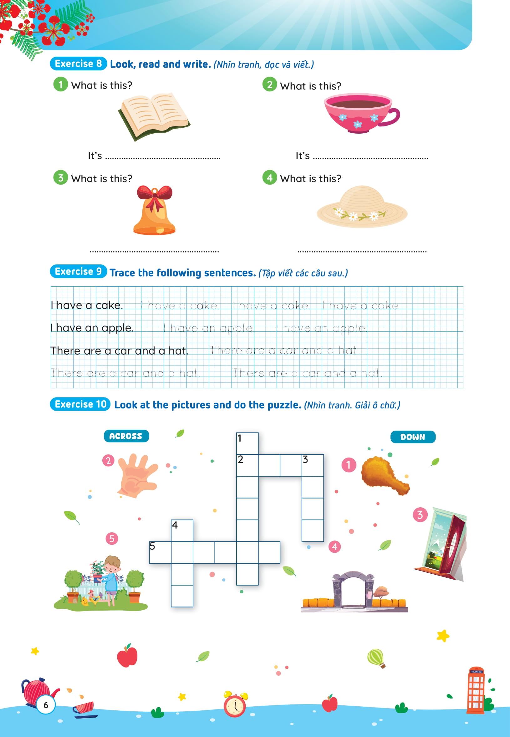 Phiếu Ôn Hè Tiếng Anh Lớp 1 - Ảnh 7