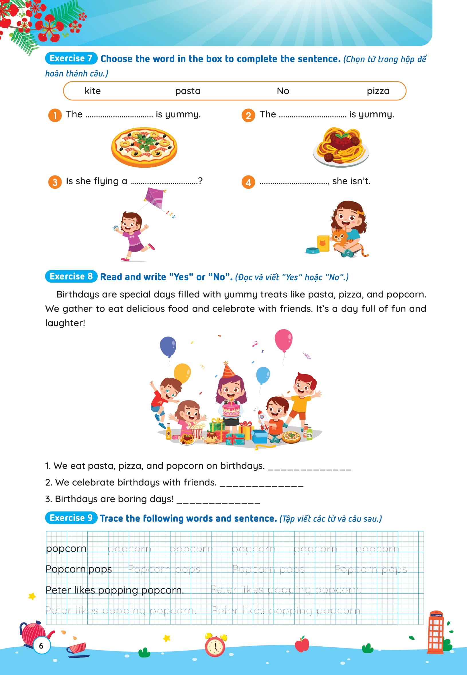 Phiếu Ôn Hè Tiếng Anh Lớp 2 - Ảnh 7