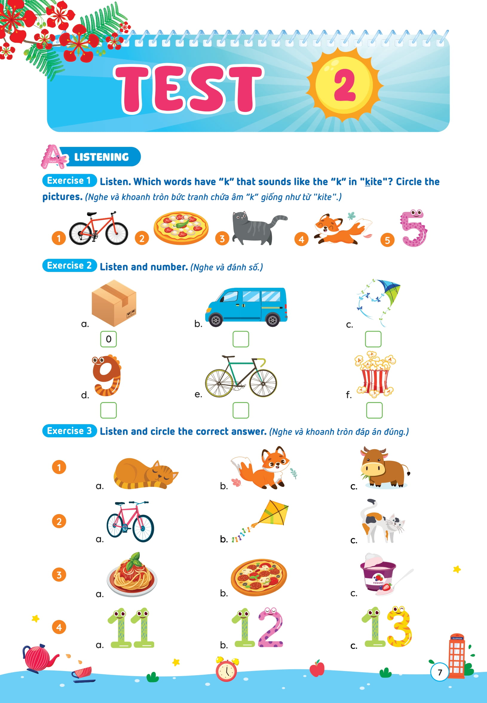 Phiếu Ôn Hè Tiếng Anh Lớp 2 - Ảnh 8