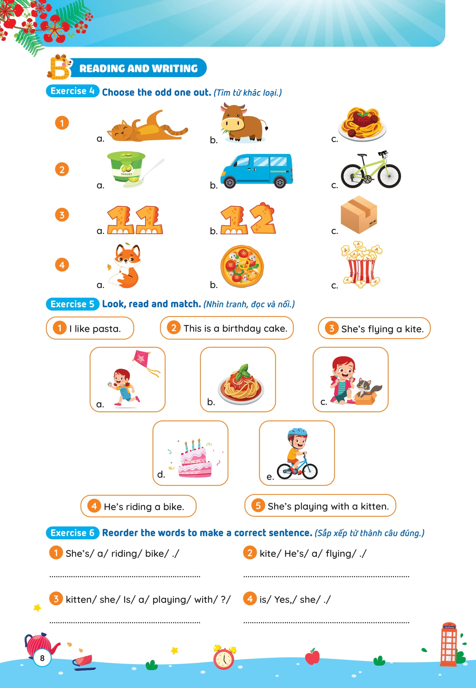 Phiếu Ôn Hè Tiếng Anh Lớp 2 - Ảnh 9