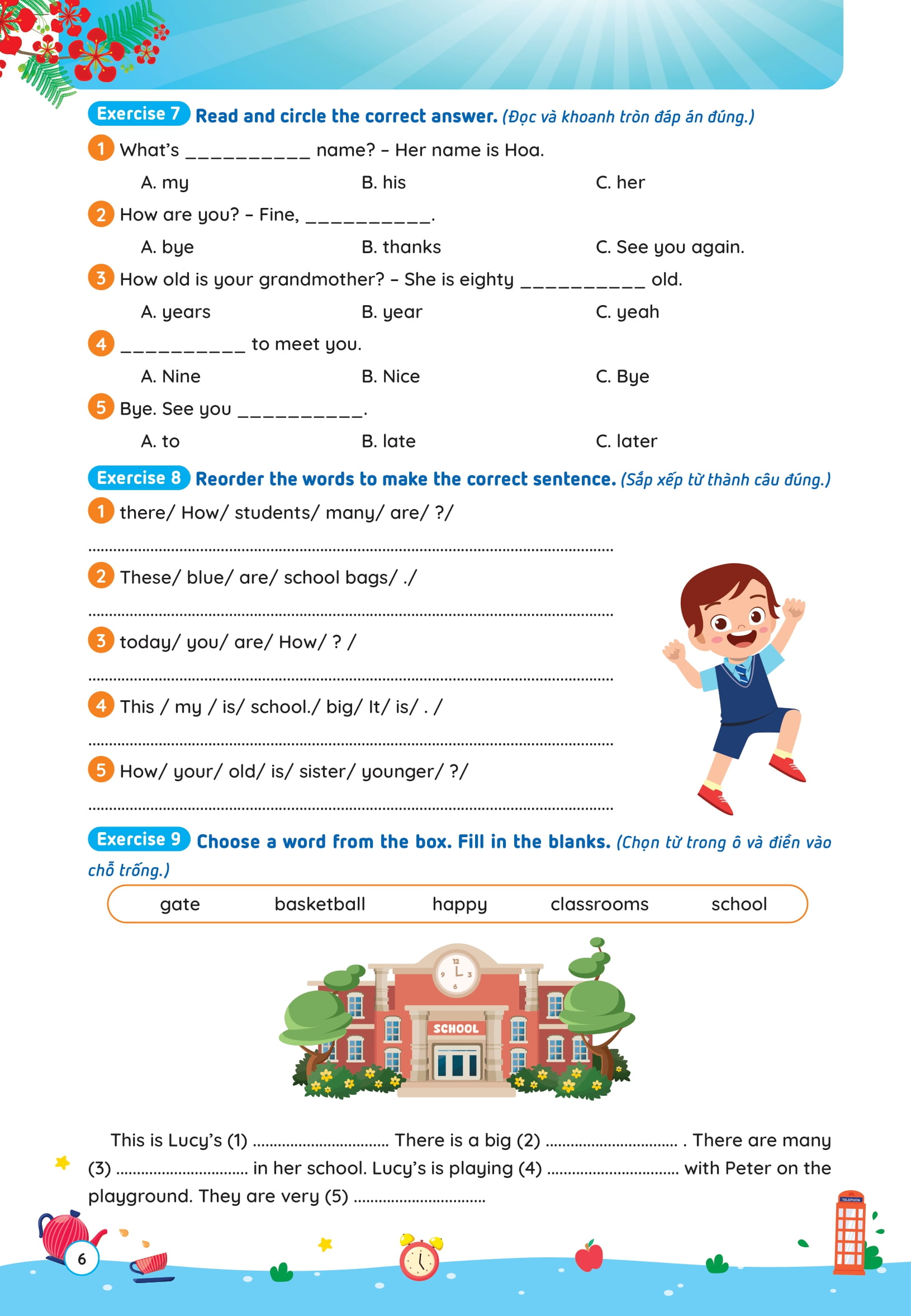 Phiếu Ôn Hè Tiếng Anh Lớp 3 - Ảnh 7