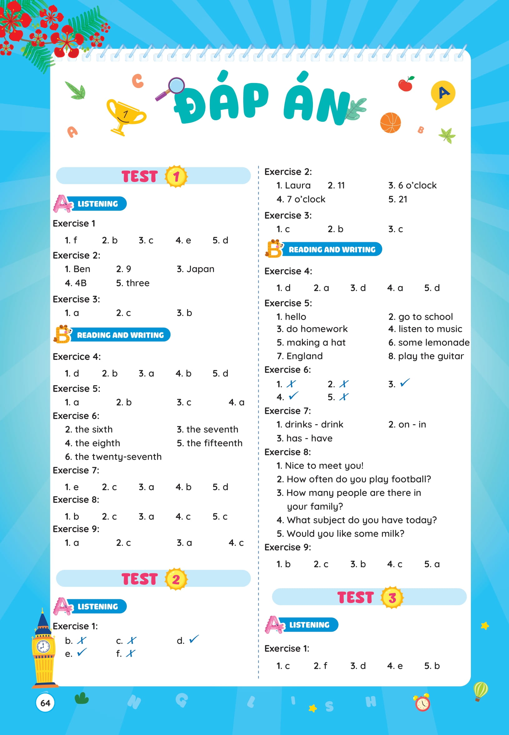 Phiếu Ôn Hè Tiếng Anh Lớp 4 - Ảnh 11