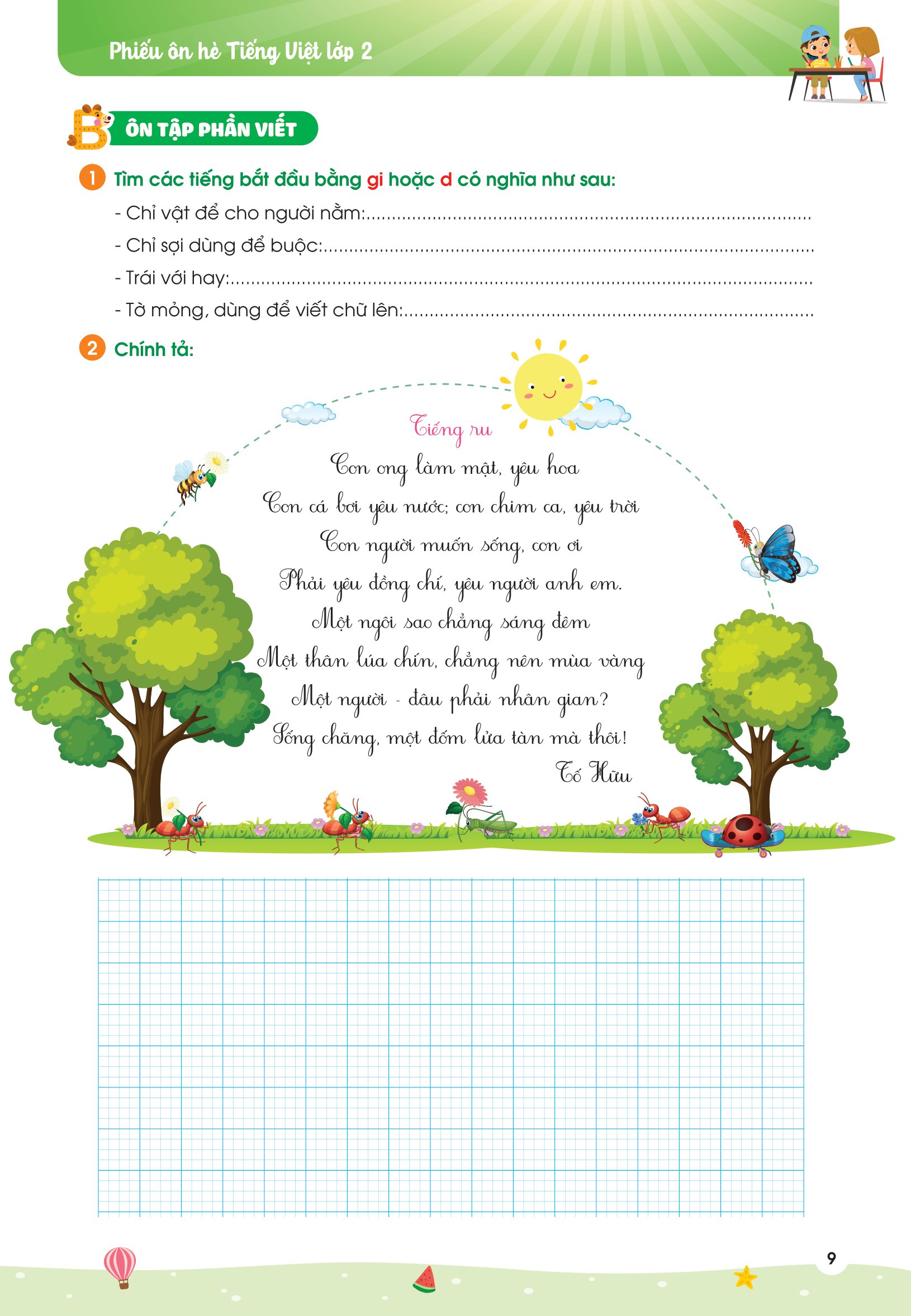 phiếu ôn hè tiếng việt 2 (theo chương trình giáo dục phổ thông mới) - Ảnh 10