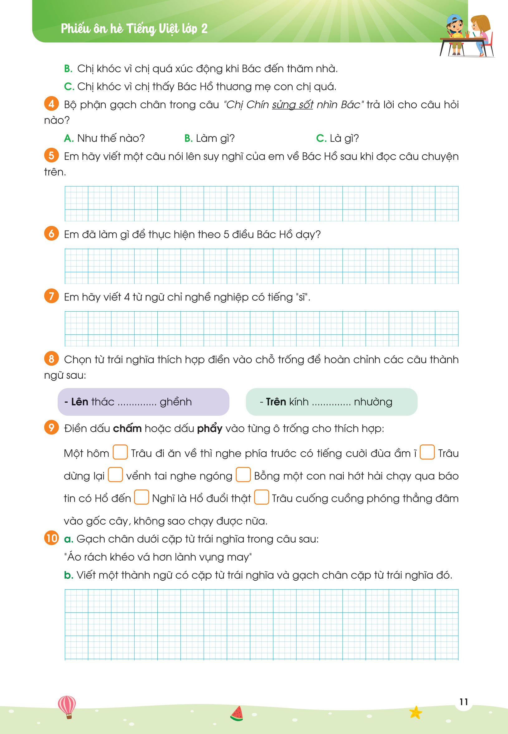 phiếu ôn hè tiếng việt 2 (theo chương trình giáo dục phổ thông mới) - Ảnh 12