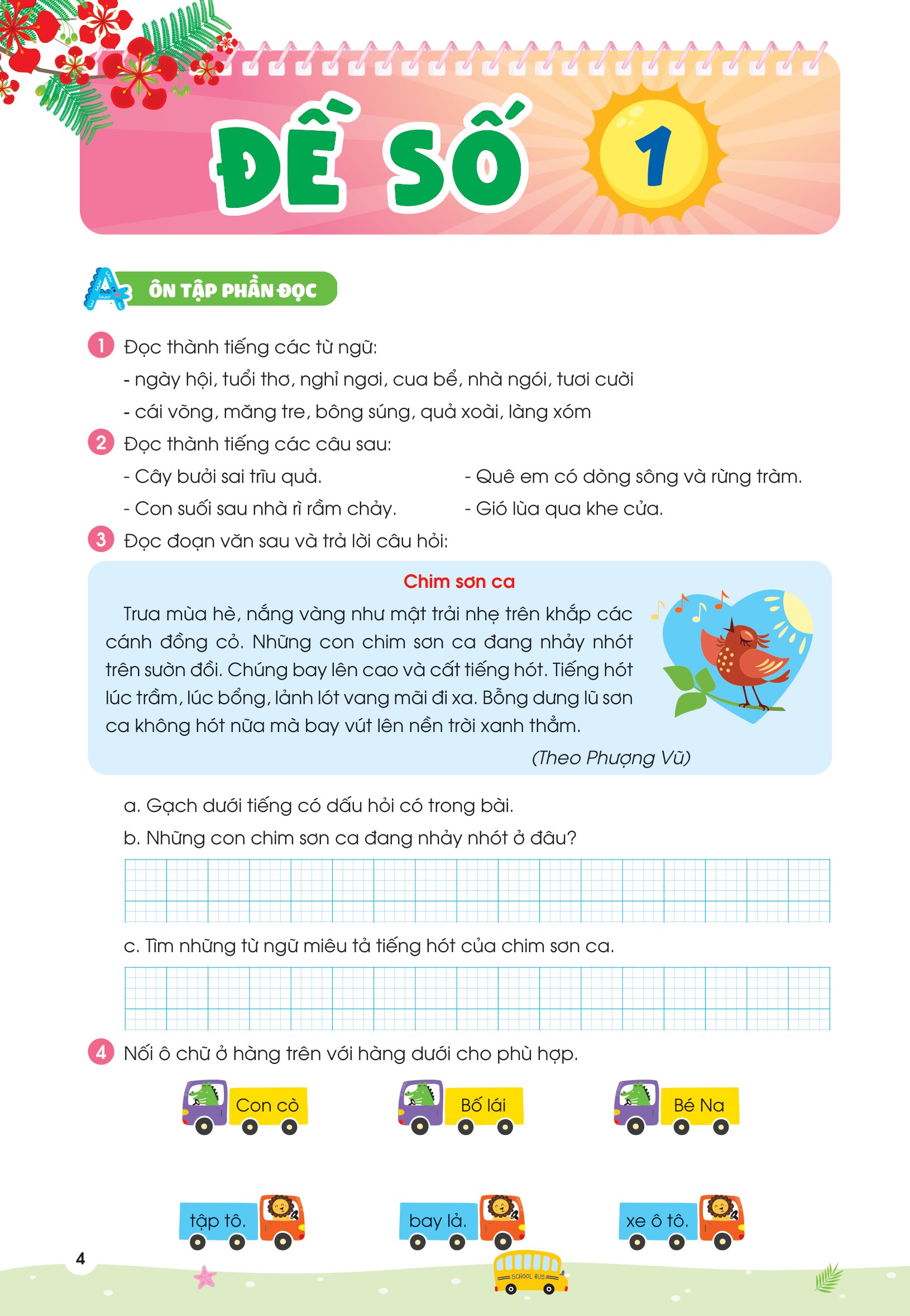 phiếu ôn hè tiếng việt lớp 1 - Ảnh 5