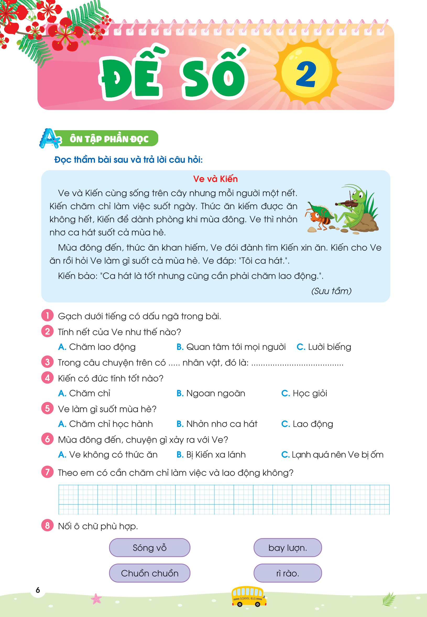 phiếu ôn hè tiếng việt lớp 1 - Ảnh 7