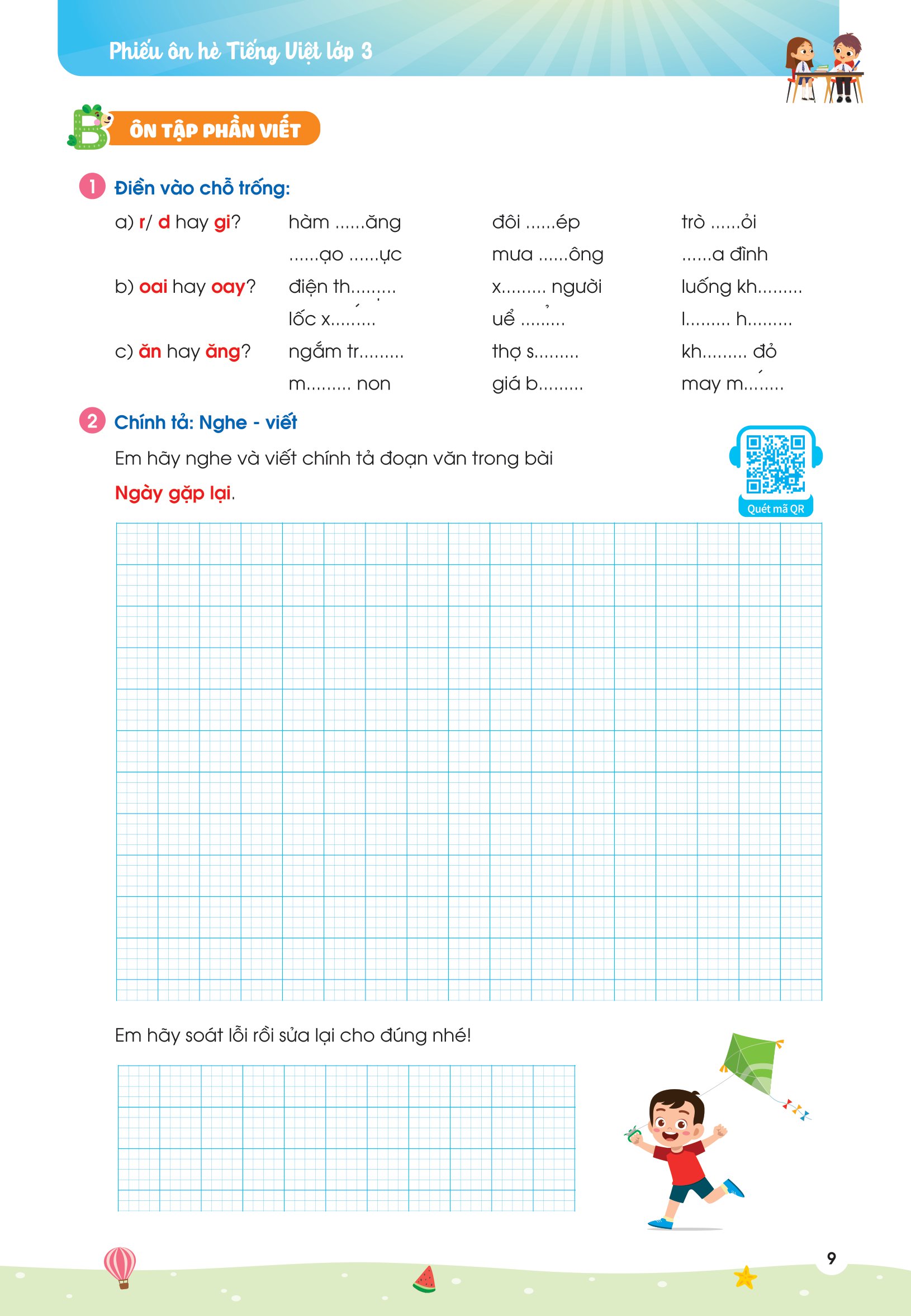 phiếu ôn hè tiếng việt lớp 3 - Ảnh 10