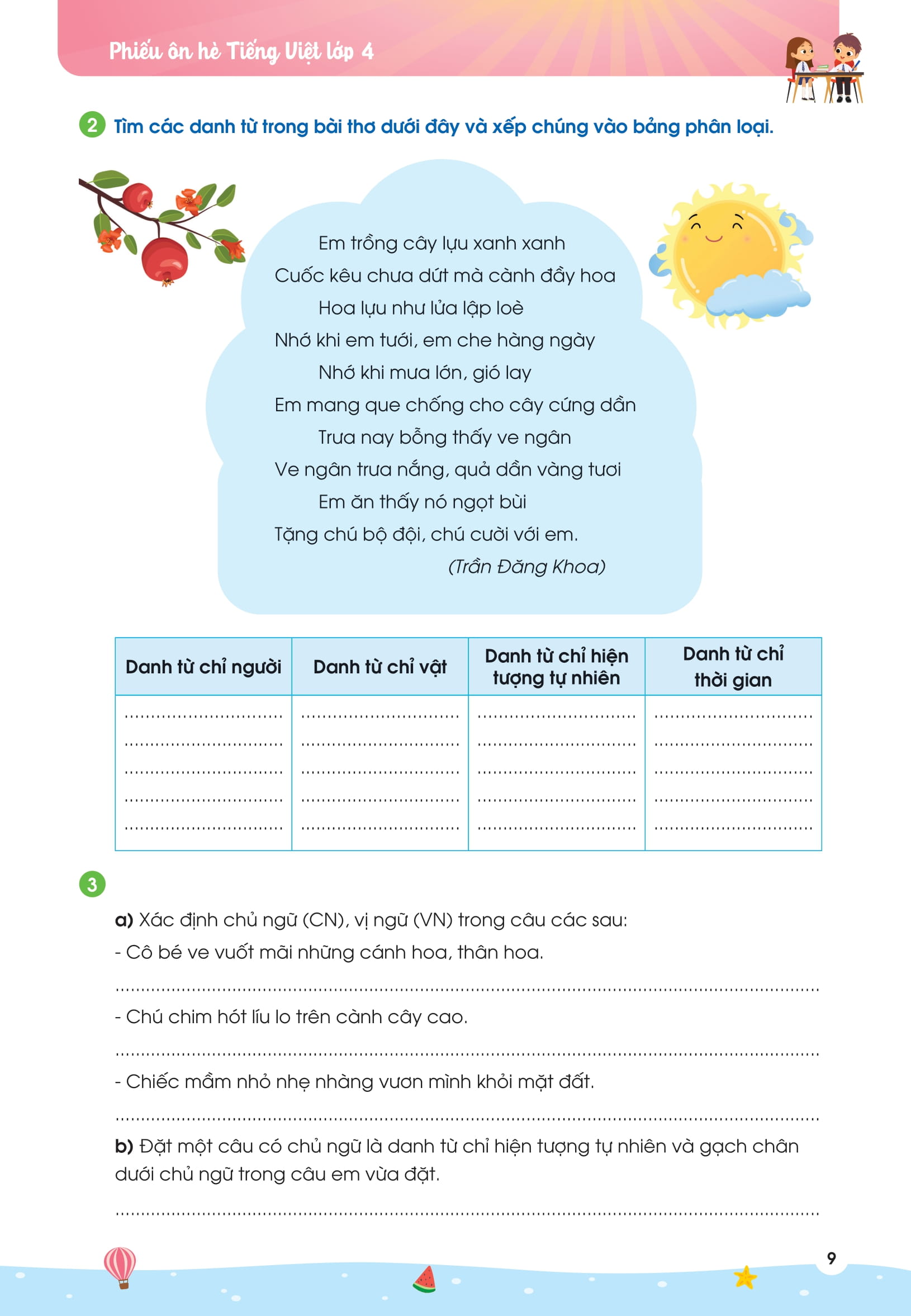 Phiếu Ôn Hè Tiếng Việt Lớp 4 - Ảnh 10