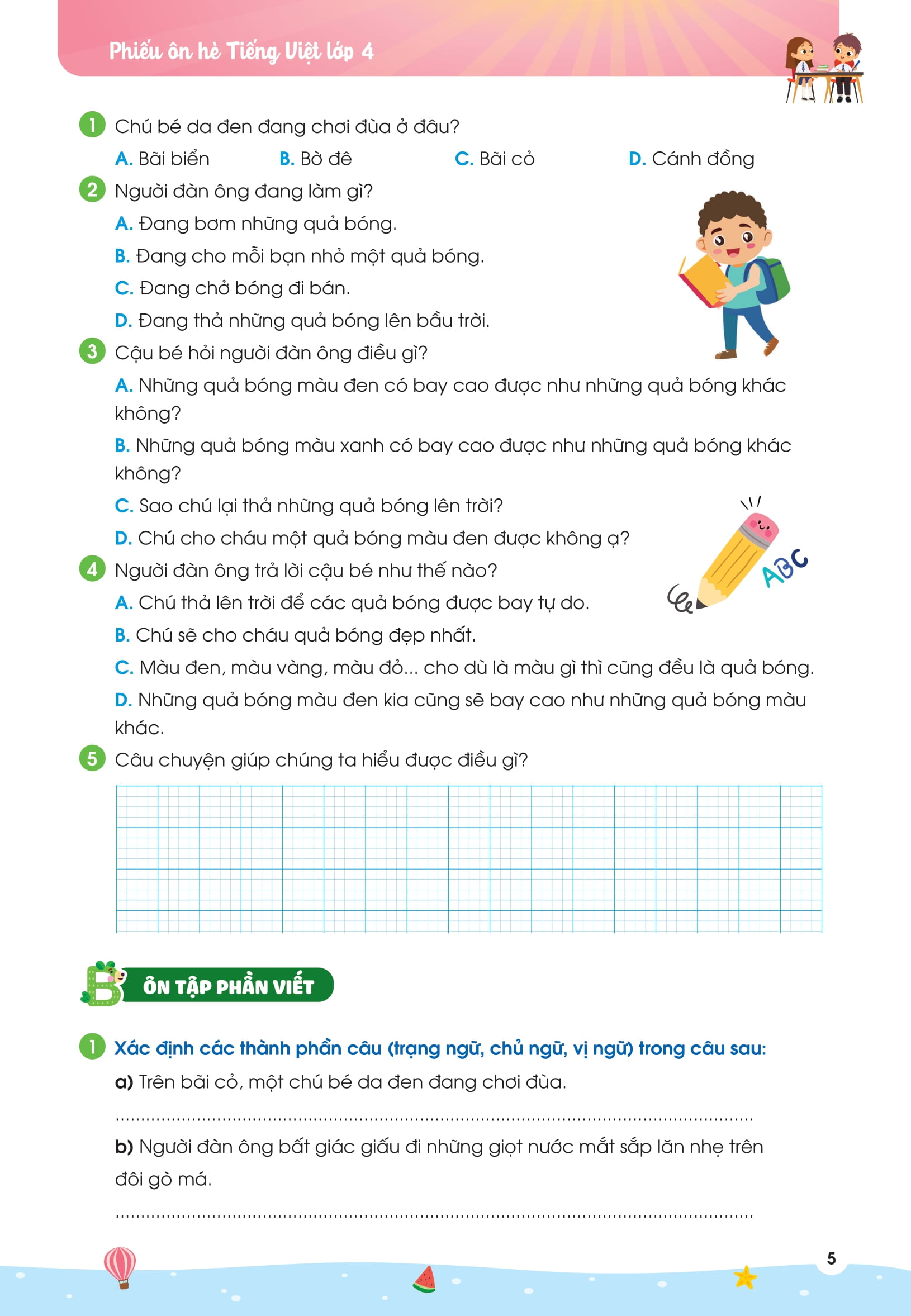 Phiếu Ôn Hè Tiếng Việt Lớp 4 - Ảnh 6