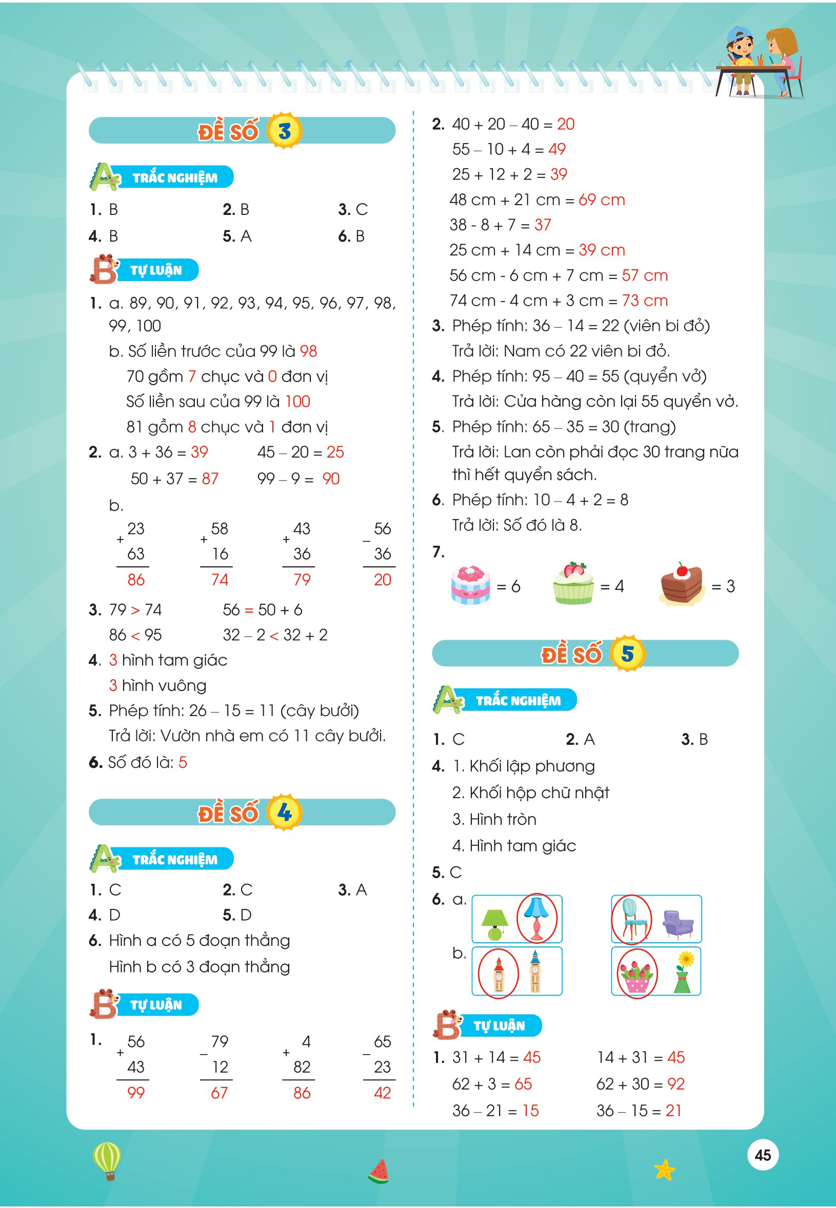 phiếu ôn hè toán 1 (theo chương trình giáo dục phổ thông mới) - Ảnh 10