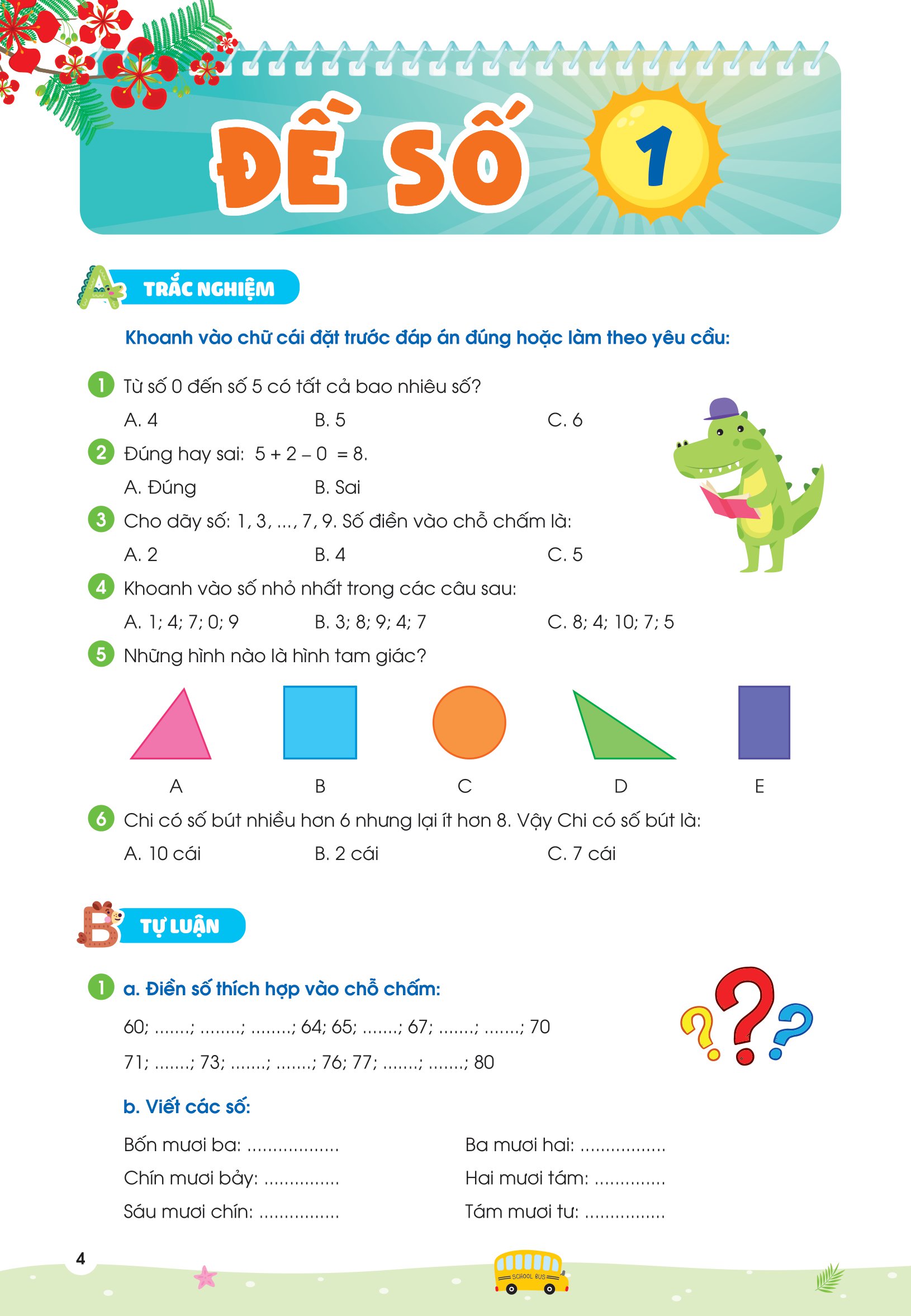 phiếu ôn hè toán 1 (theo chương trình giáo dục phổ thông mới) - Ảnh 5