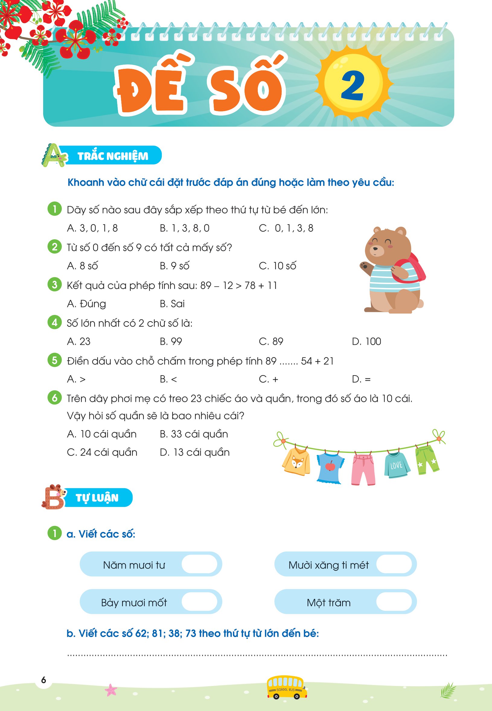 phiếu ôn hè toán 1 (theo chương trình giáo dục phổ thông mới) - Ảnh 7