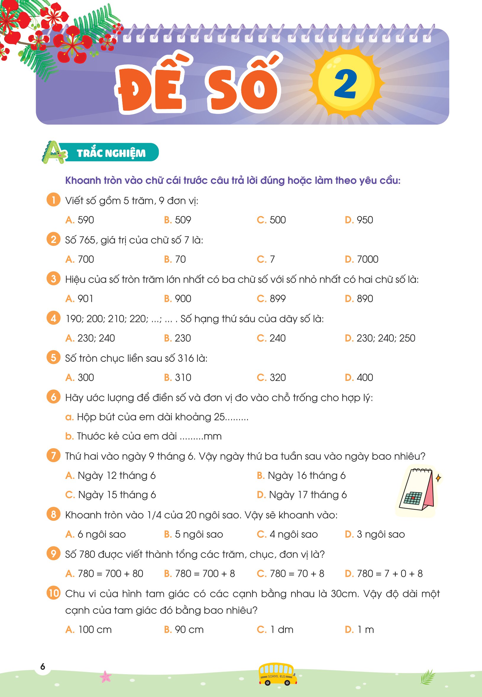 phiếu ôn hè toán lớp 2 - Ảnh 7